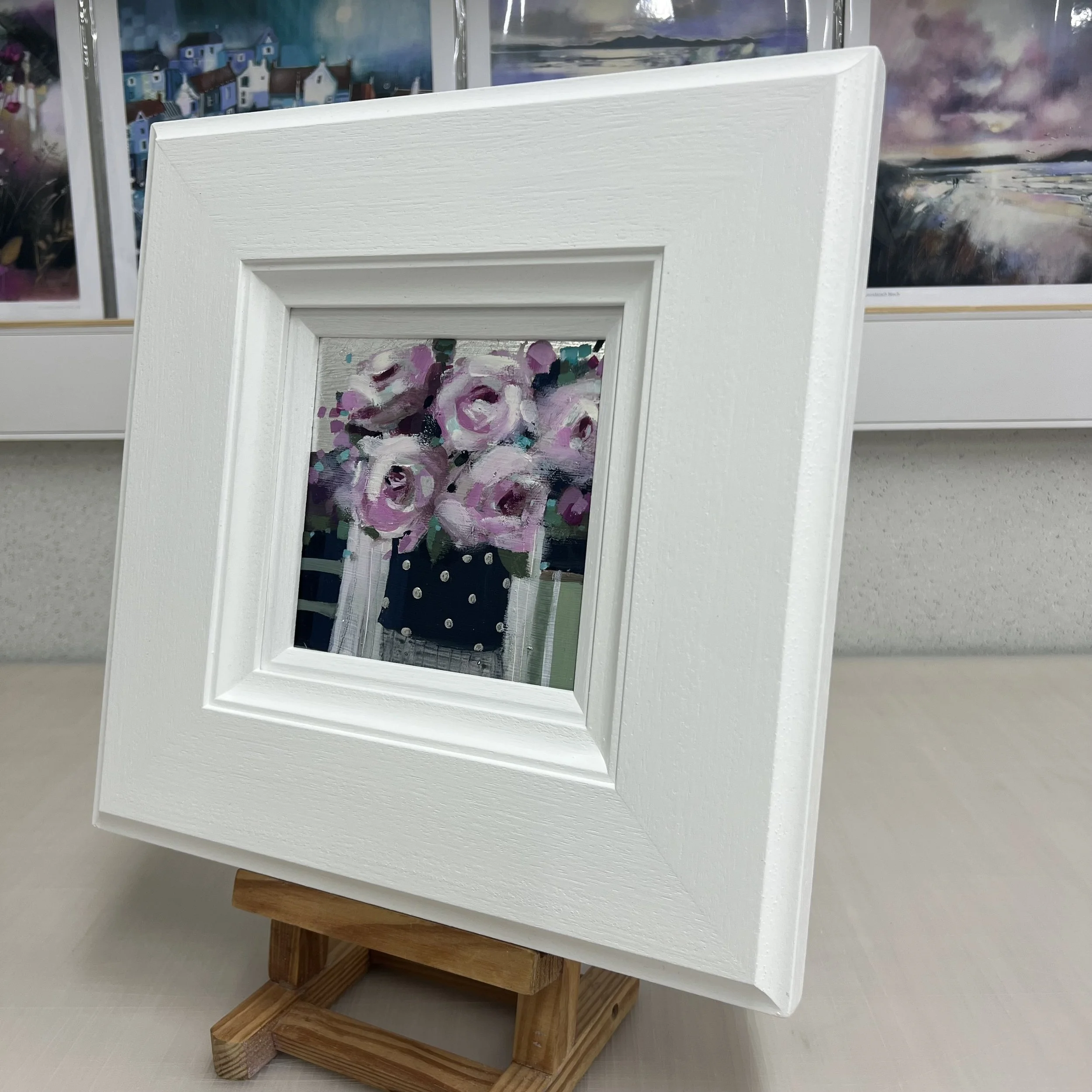 Pink Roses 'Everlasting Love' Framed Original Painting Alternate View Emma S Davis Artist.jpeg