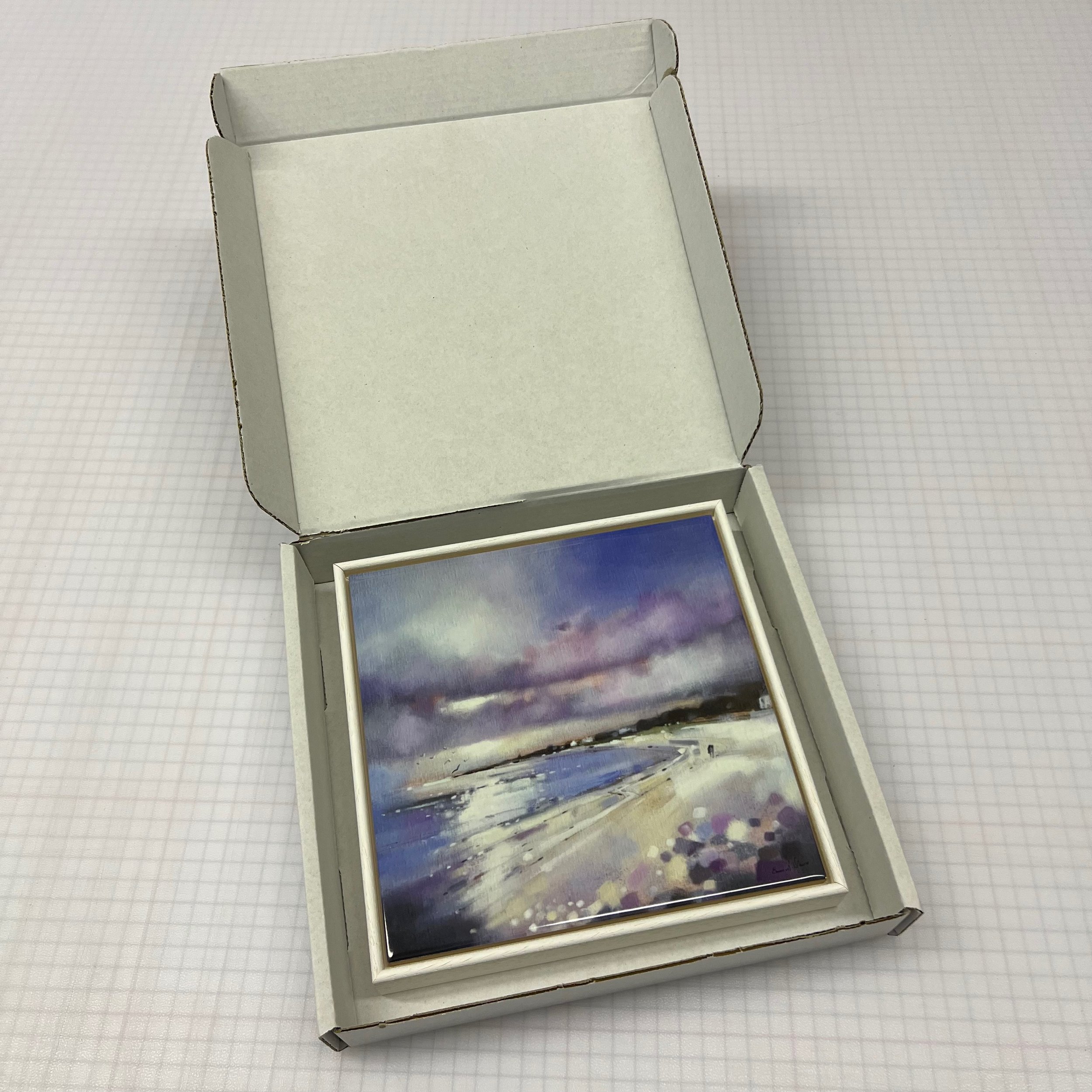 Transform your space with Summer Days, Elie by Emma S Davis Artist. This framed ceramic tile brings the lively essence of Scottish landscapes into your home.