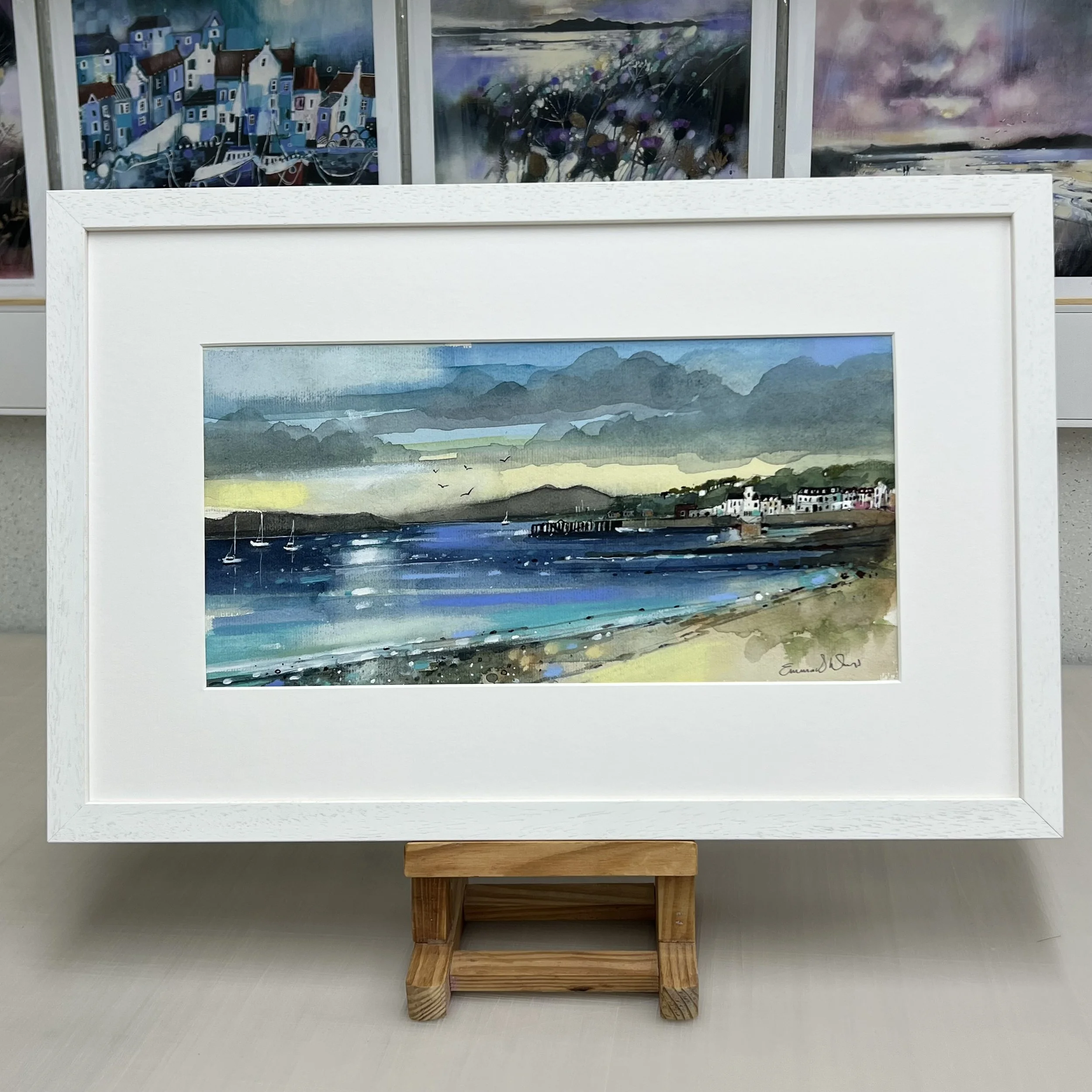 Summer Memories Millport Isle of Cumbrae Original Framed Painting by Emma S Davis Artist