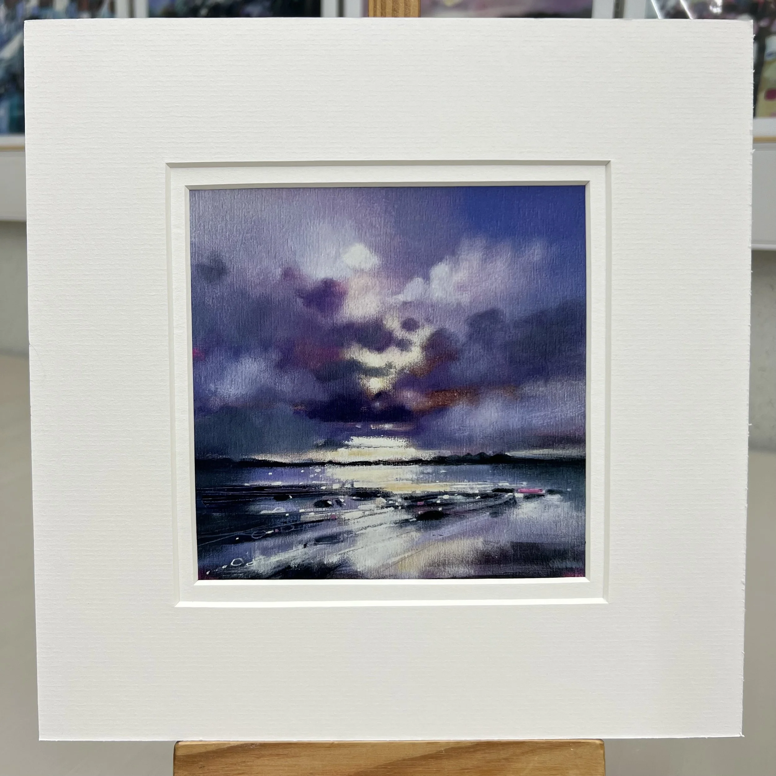 Greetings Card Kintyre Machrihanish Islay & Jura by Scottish Landscape Artist Emma S Davis. Mounted option.