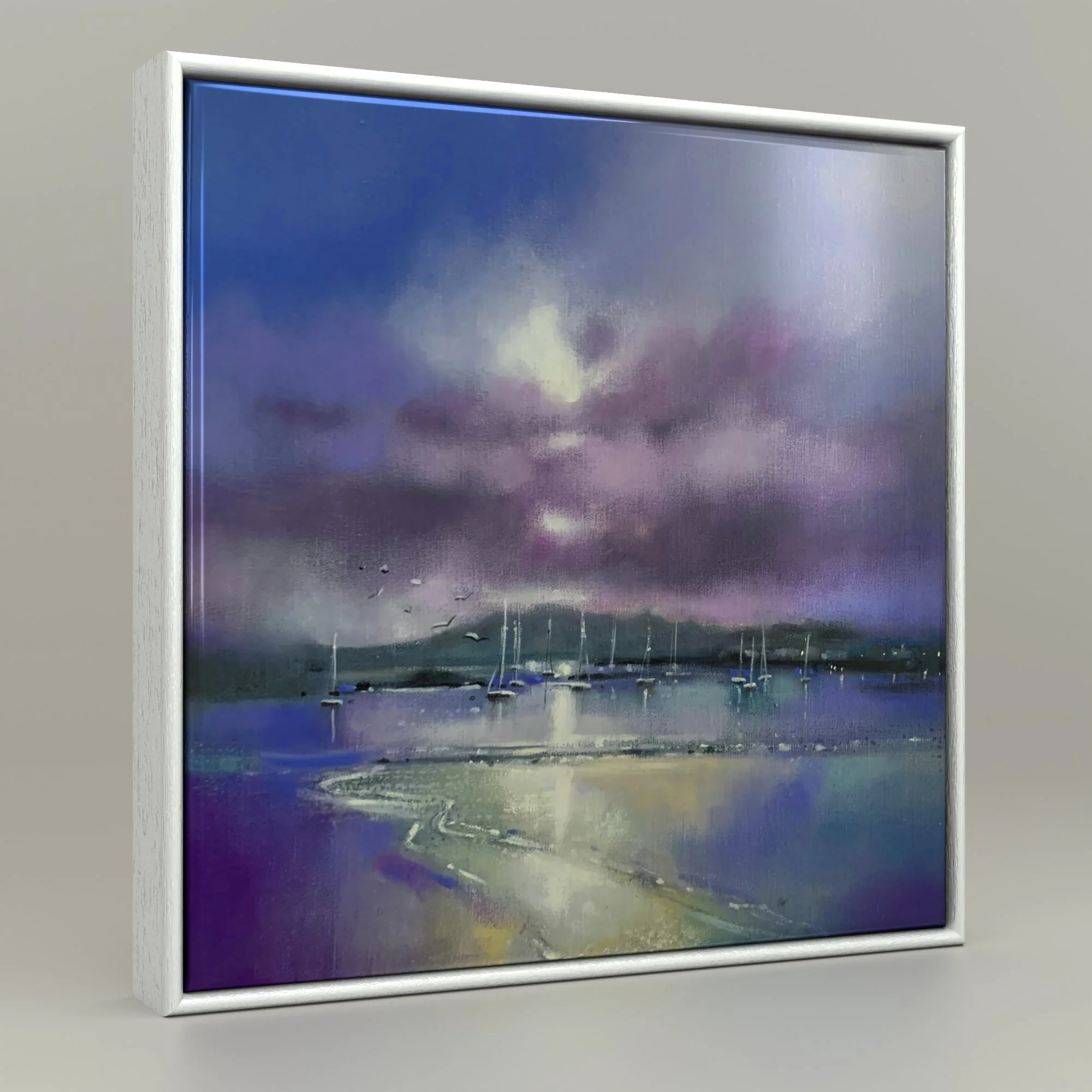 Framed ceramic tile print by Emma S Davis Artist, showcasing 'Millport Memories'. Capture the charm of Isle of Cumbrae in this unique piece for your space!