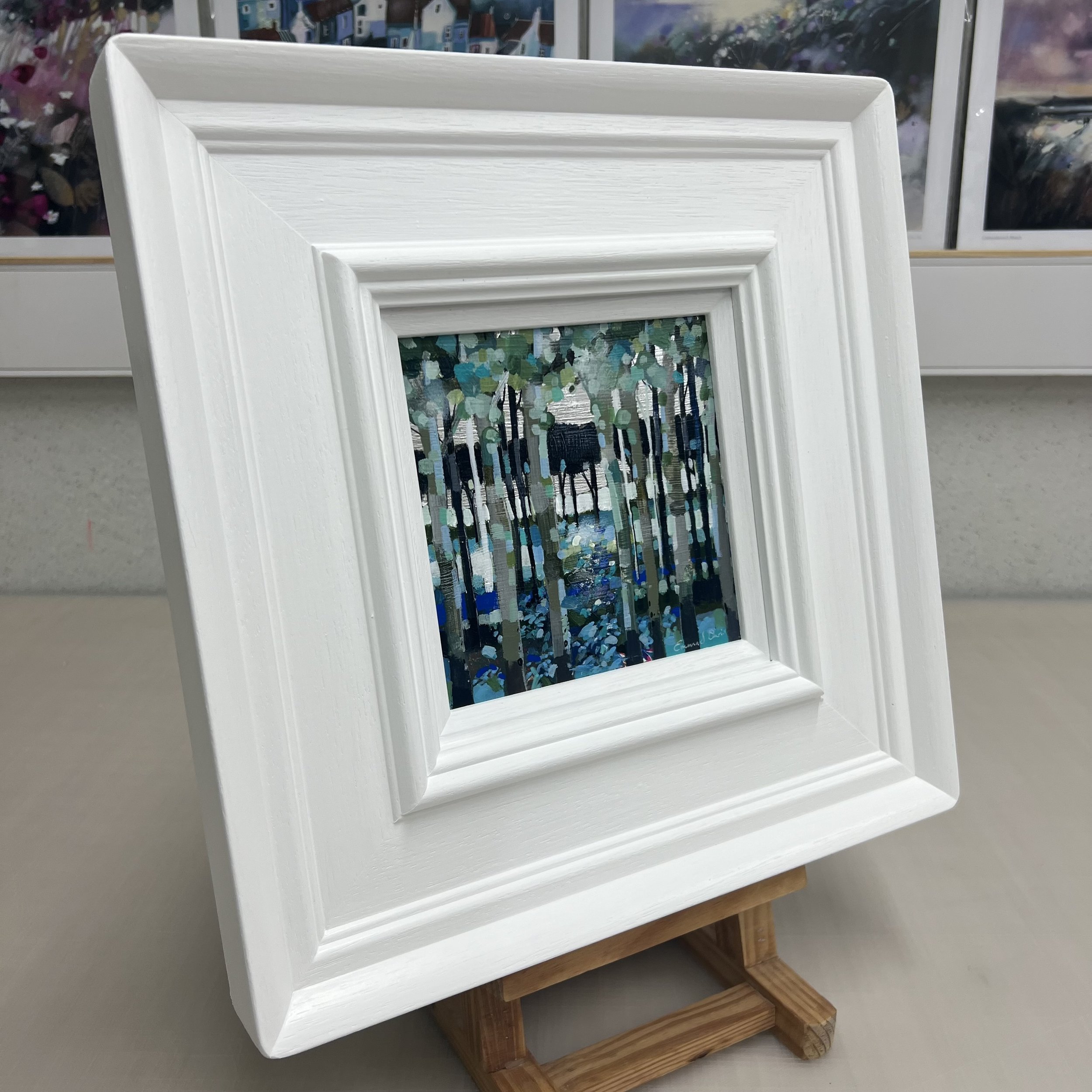 Woodland & Floral Original Painting 'Amongst the Bluebells' Emma S Davis Artist Alternate View