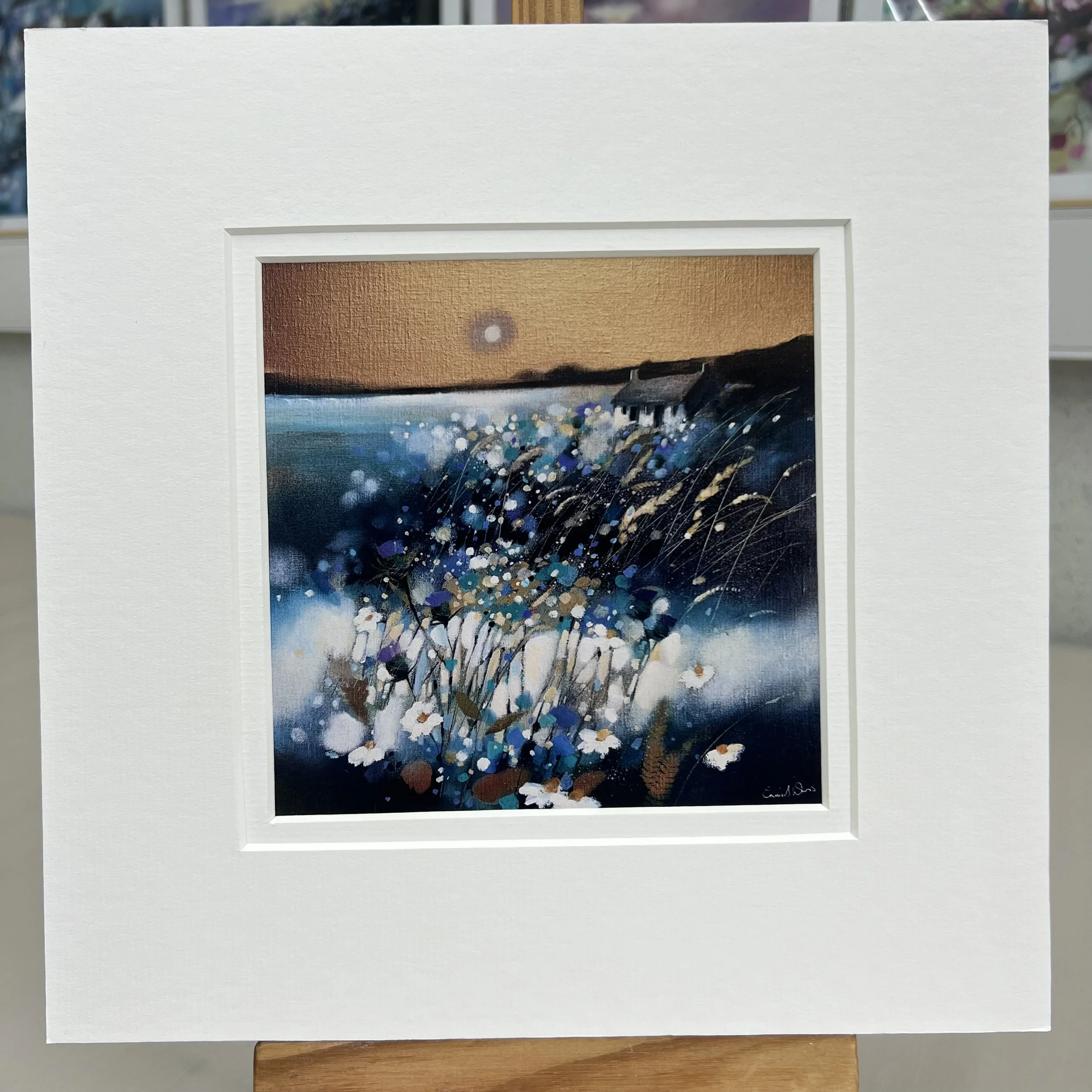 Greetings Card Sutherland Highlands by Scottish Landscape Artist Emma S Davis. Mounted option.