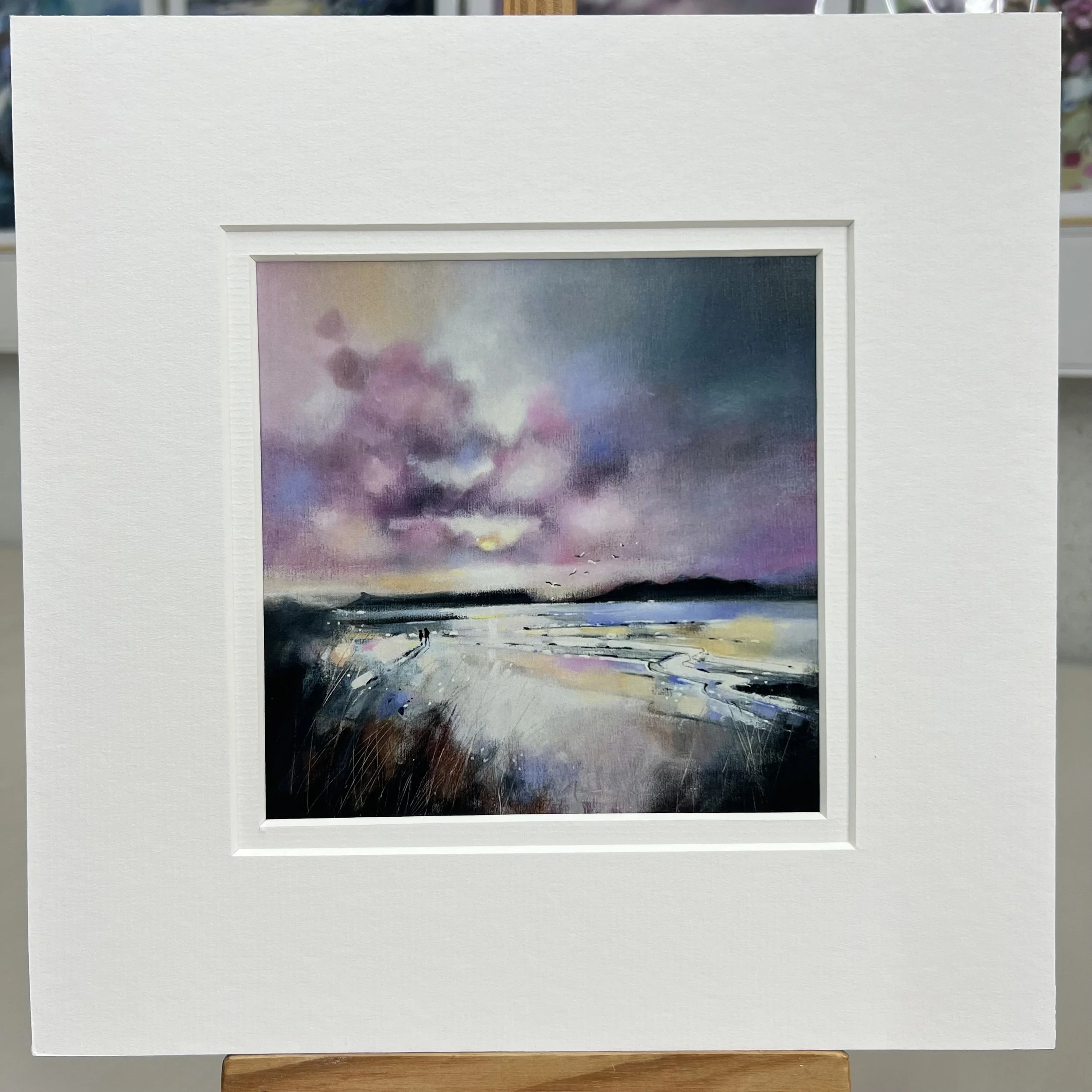Greetings Card Camusdarach Beach, Arisaig by Scottish Landscape Artist Emma S Davis. Mounted option.