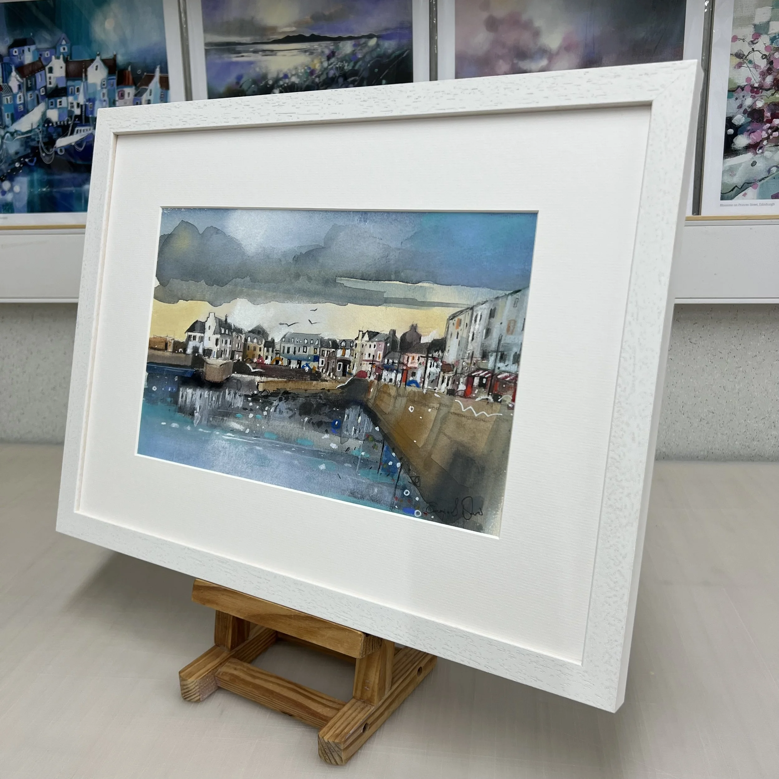 Millport Harbour Original Watercolour Painting Emma S Davis Artist alternate view