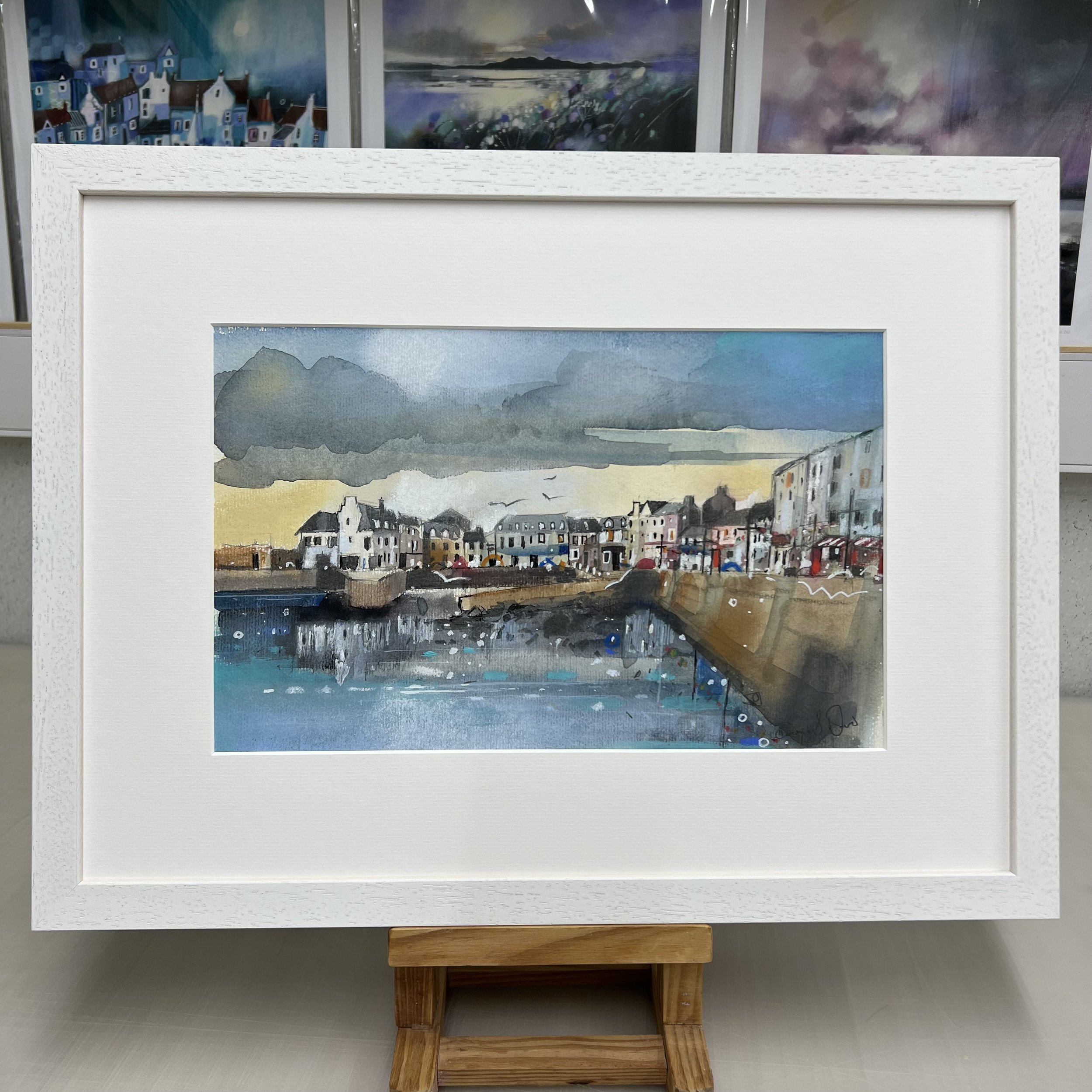 Millport Harbour Original Watercolour Framed Painting Emma S Davis Artist