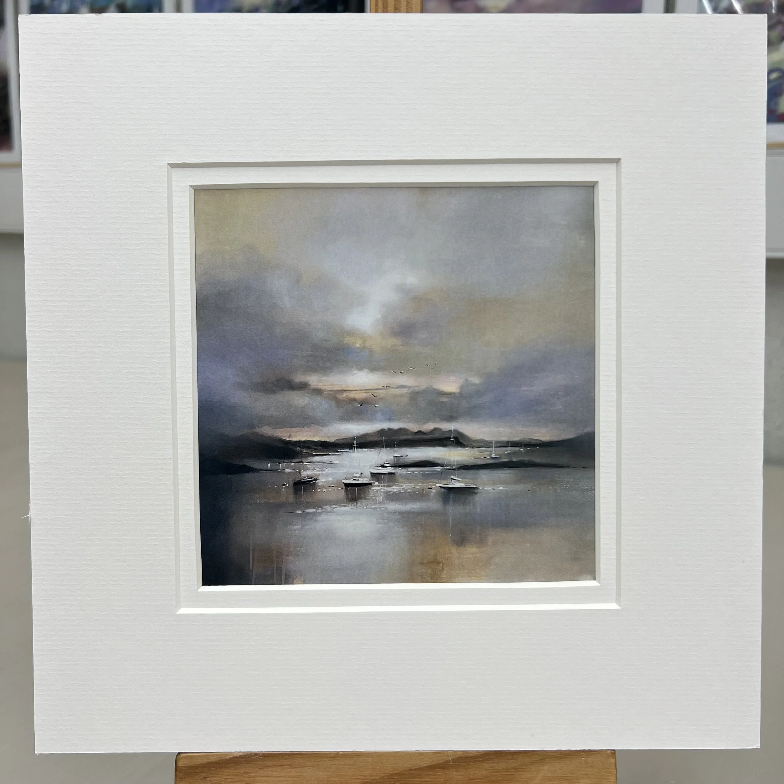 Greetings Card Glenuig, Arisaig, Highlands by Scottish Landscape Artist Emma S Davis. Mounted option.