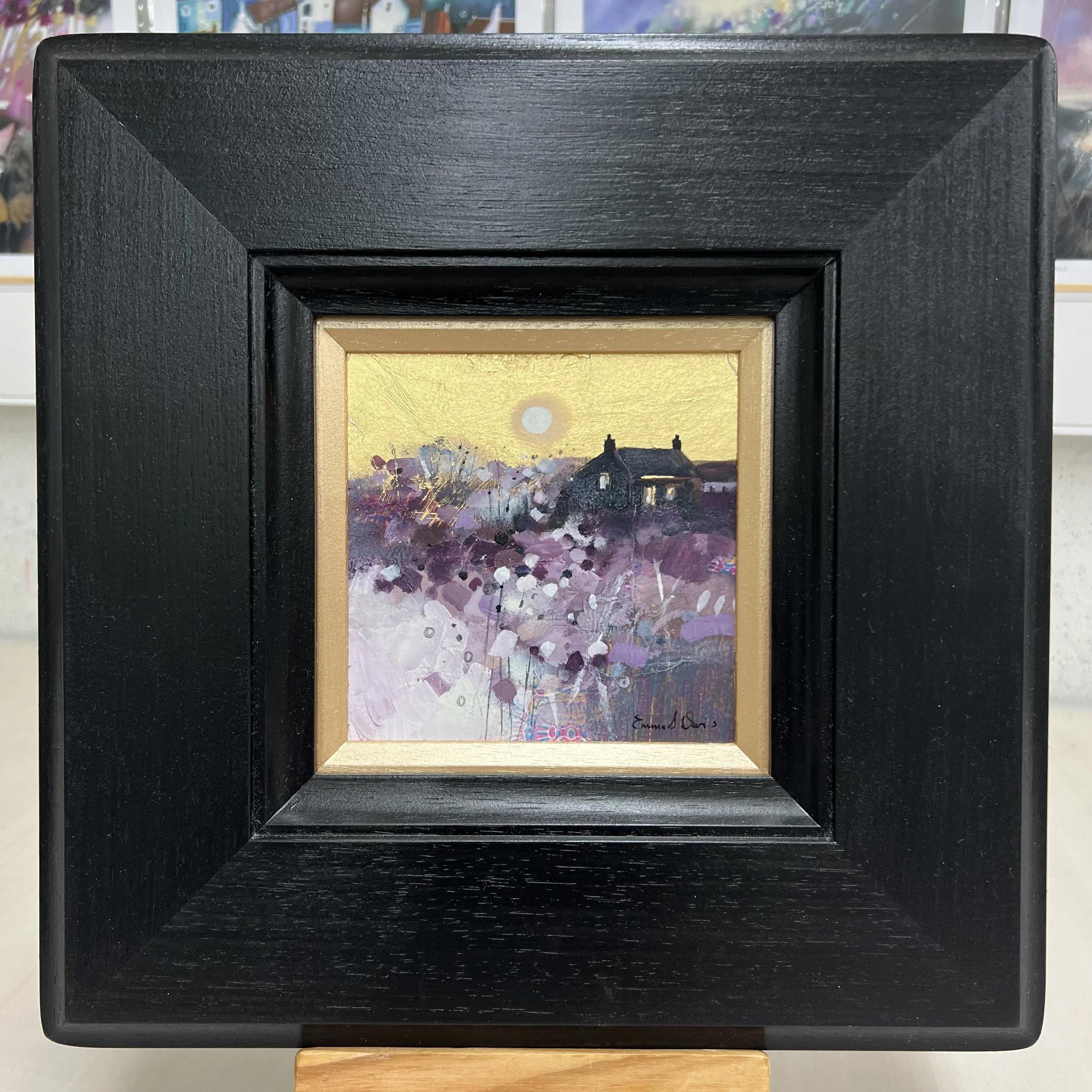 Original framed painting by Emma S Davis 'Moonlit Haven' front view