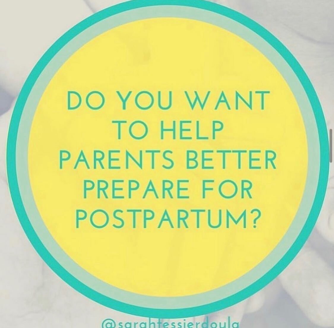 📢 Calling all birth and postnatal professional - do you want to help parents better prepare for postpartum?📢

Come join me on my Postnatal Planning Workshop taking place on Zoom over two evenings on February 26th &amp; March 4th from 7:30pm-9:30pm.