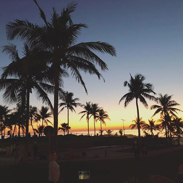 Missing Broome. What an awesome, laid back place. Balmy nights, palms, boab trees and sunsets that stretch on for days. Can&rsquo;t wait to get back there for a run of dates in August. #chasingthesun #musolife #broometime #broome #broomesunset
