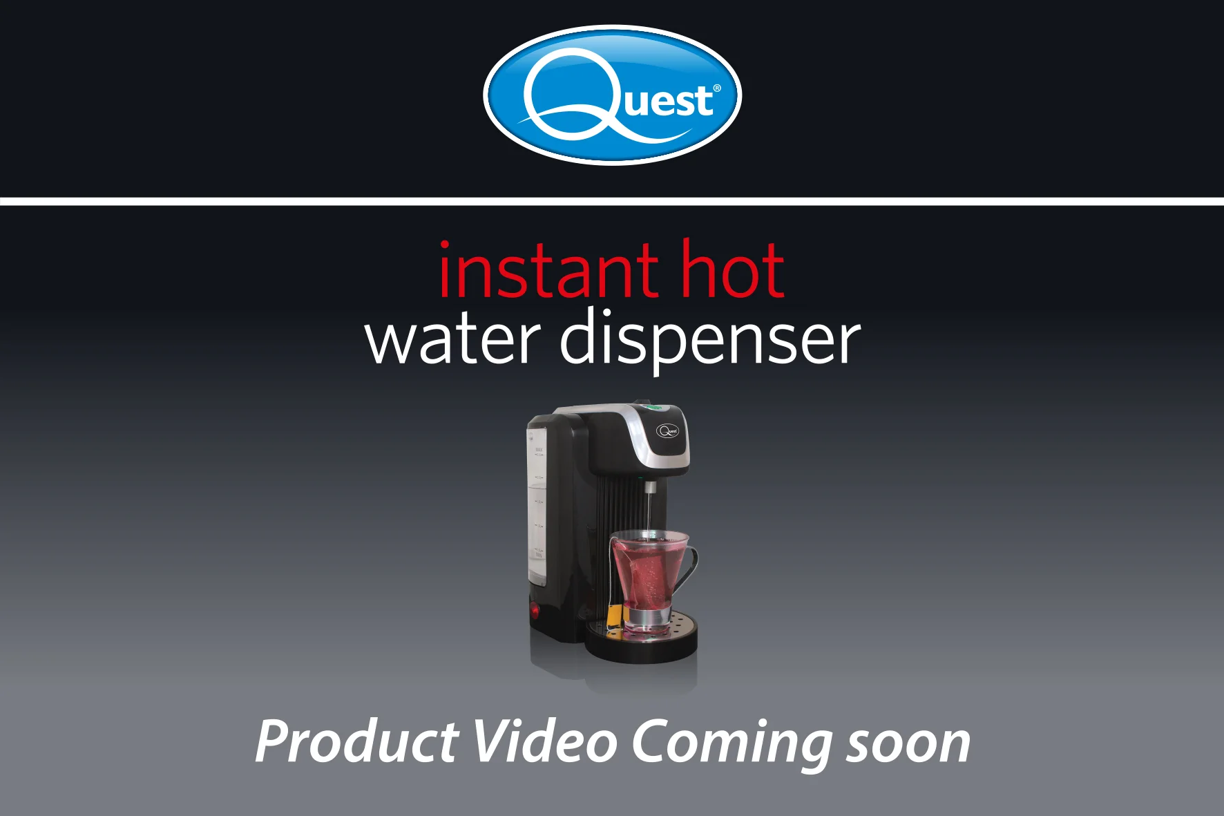 2.5 Litre Black 2600 W 2600W Quest 34060 Instant Hot Water Dispenser with Removable Tank and