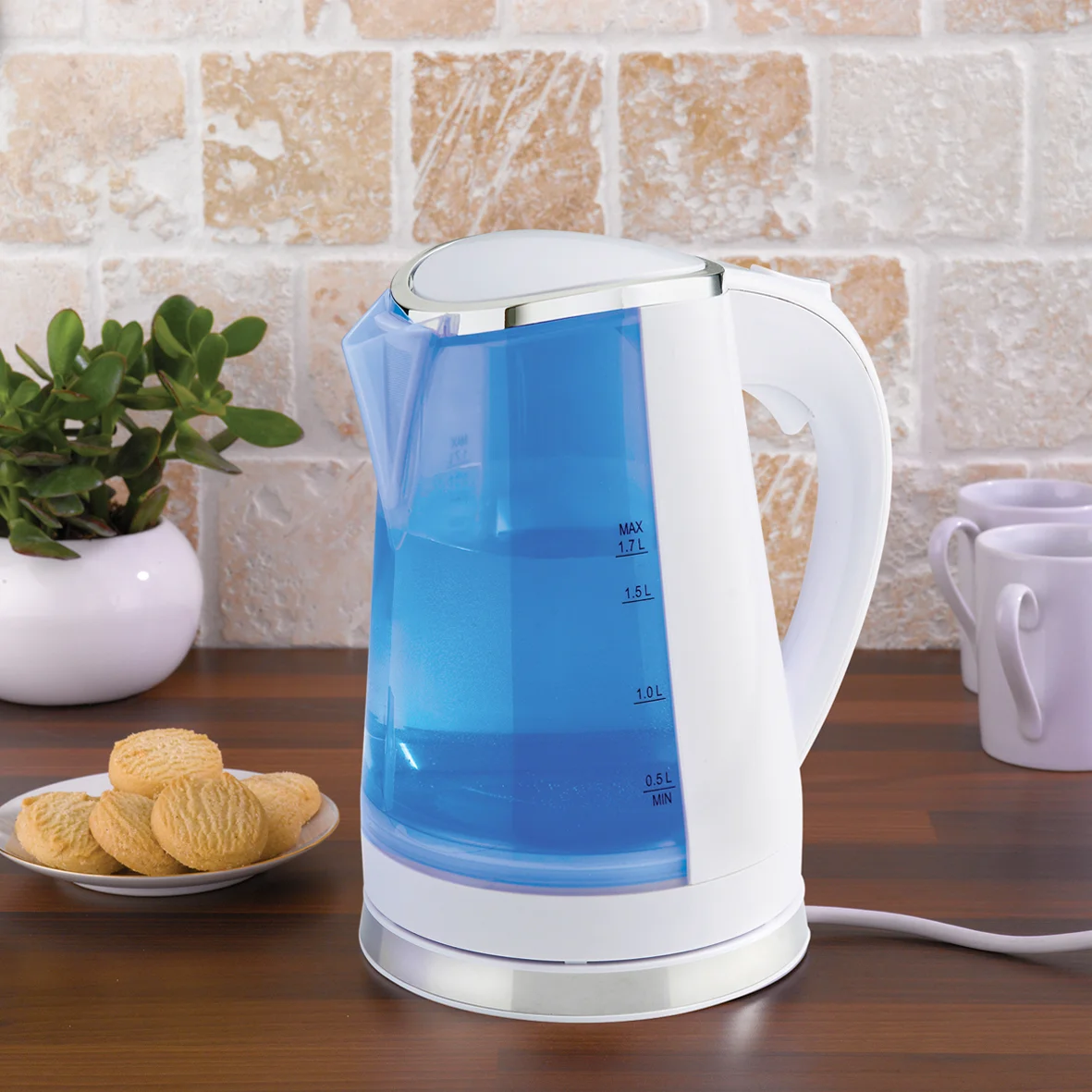 Dual LED Illuminated Kettle — Quest Home Quest Electric Kettle 1.7L Red