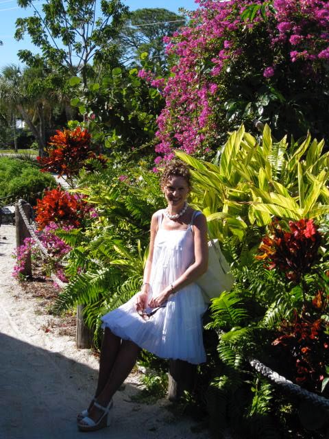 The gypsy skirt that metamorphosed into a dress with my addition of ribbon straps.