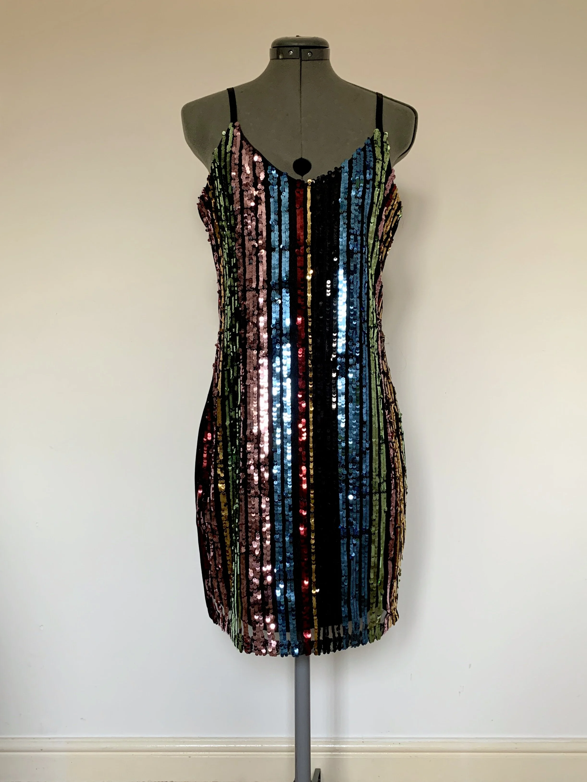 Rainbow Sequinned Bodycon Dress