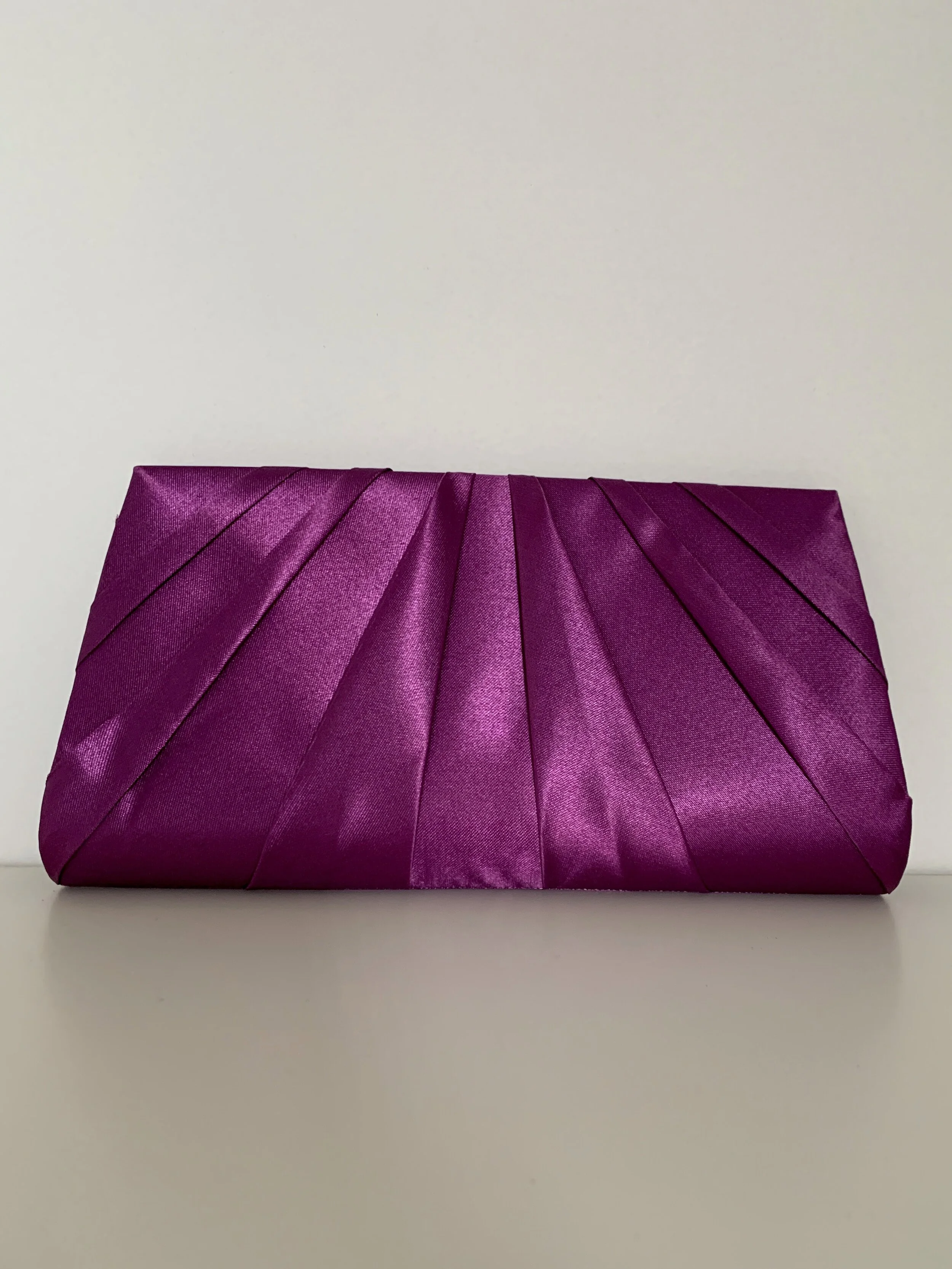 Purple Satin Clutch