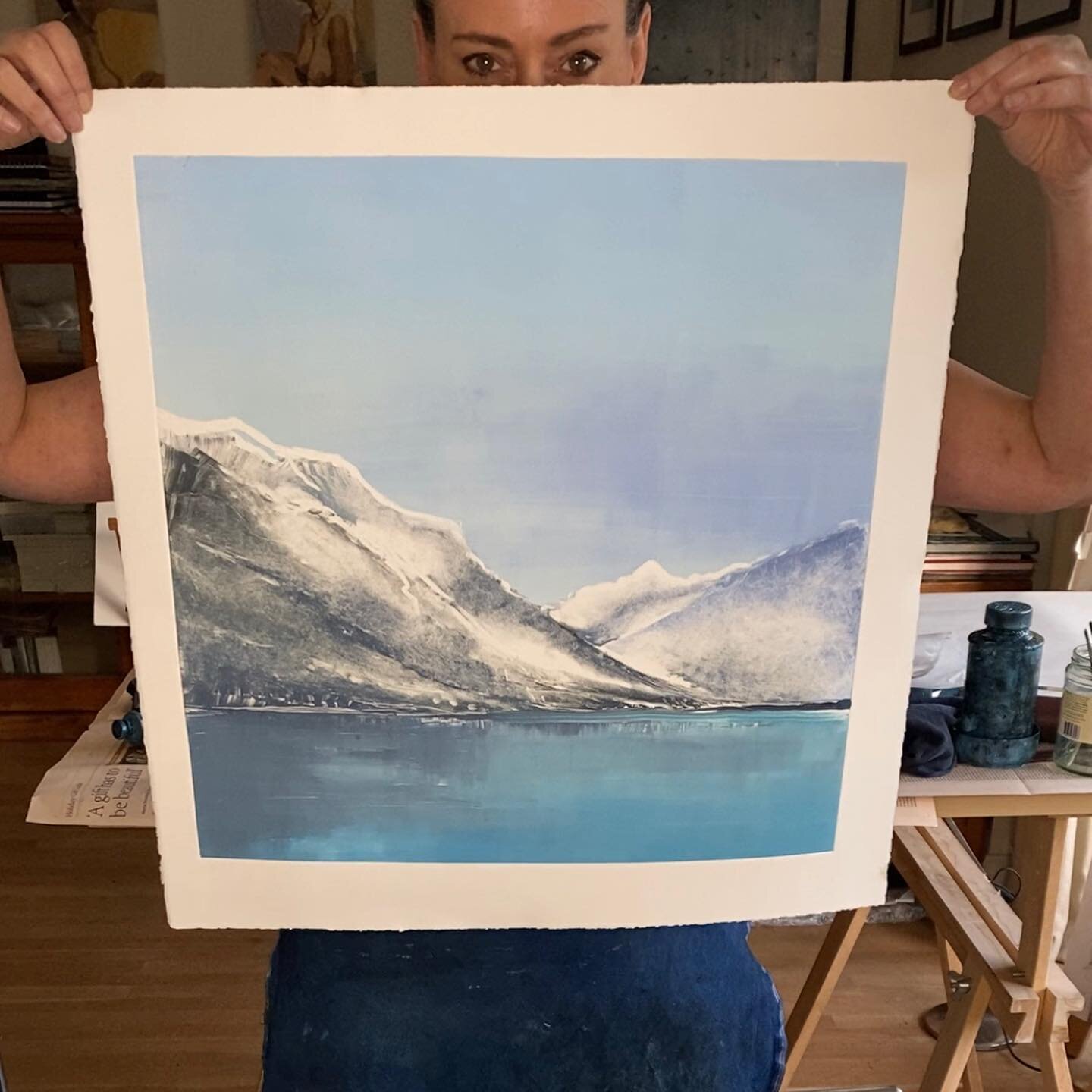 Print or painting? It&rsquo;s actually a monotype. However it starts life as a one-off painting on perspex which is pulled through a press to create the final image. 

.

I&rsquo;ve just just added this one to my website. Click on the link in my Bio 
