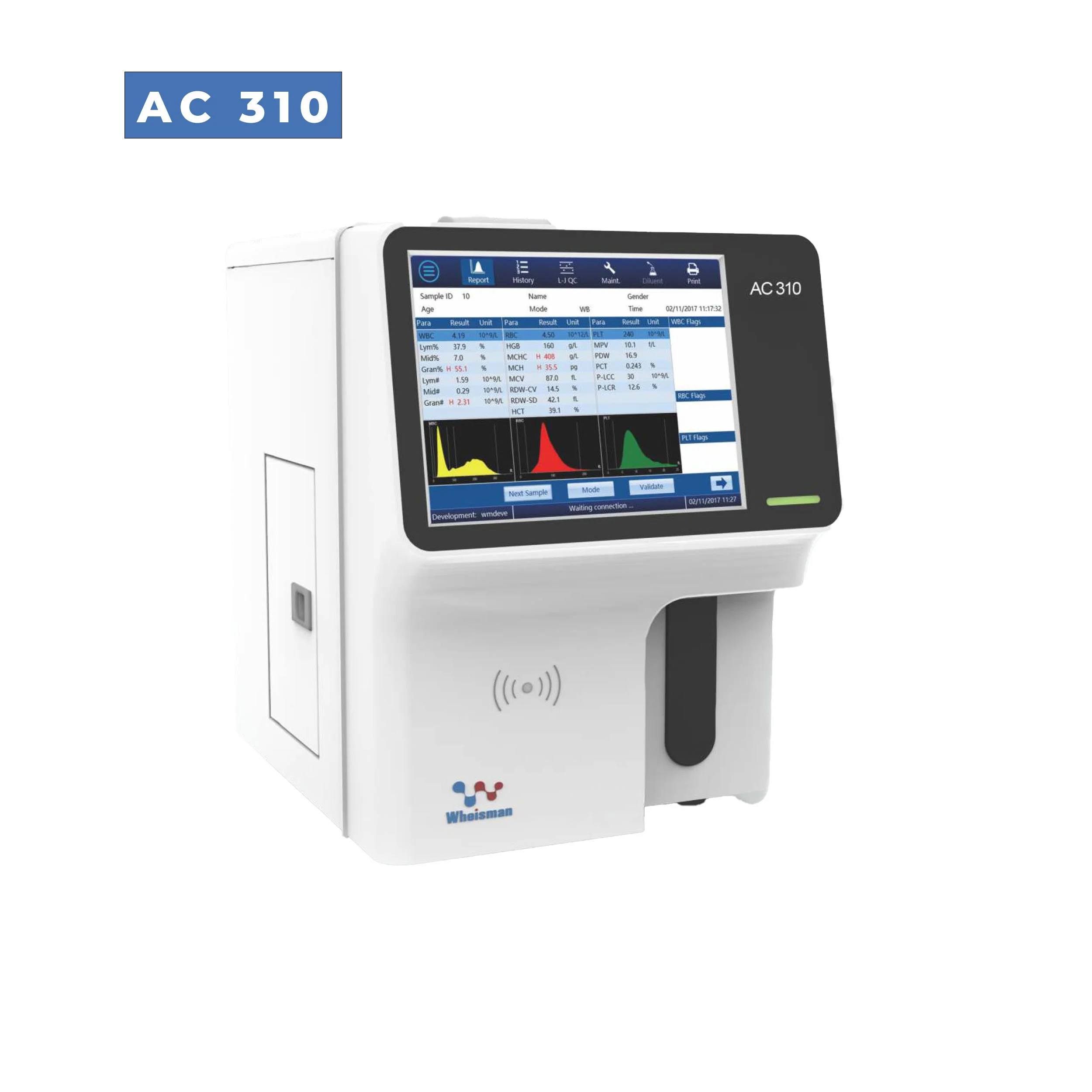 AC 310 — Analizador Hematológico Automático de 3 Partes - Uso de Reactivo Abierto