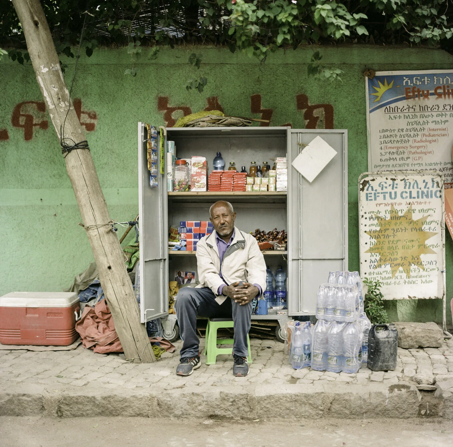A man outside his roadside shop in Dire Dawa, Ethiopia.