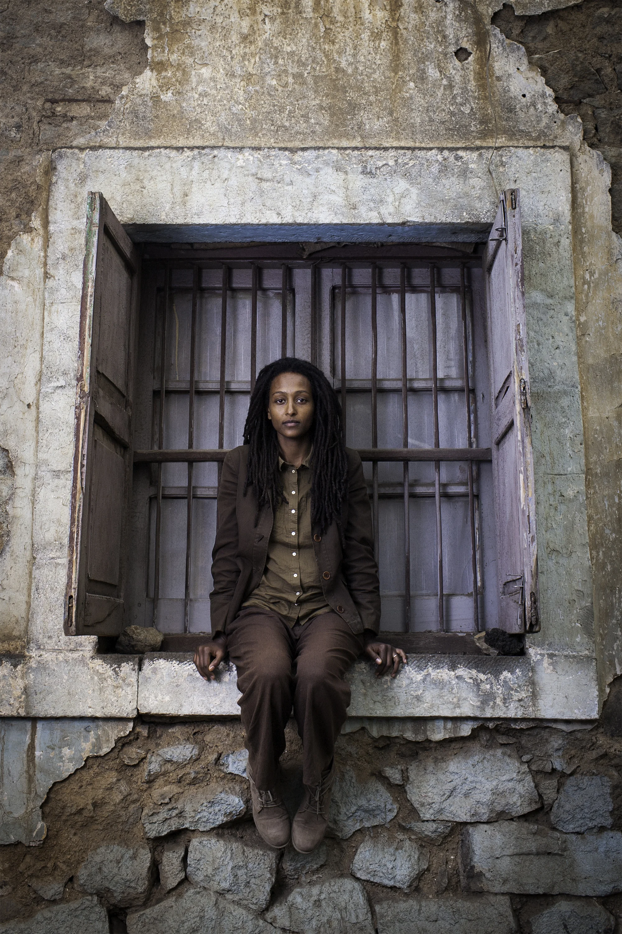 Press photograph for Feven Joseph, a singer from Dessie. She recorded her first solo album Chanting Soul in Addis Ababa and blends traditional Ethiopian music with jazz, reggae, soul and RnB. She wants to use her voice to promote openness, spirituality, and progress in her motherland.