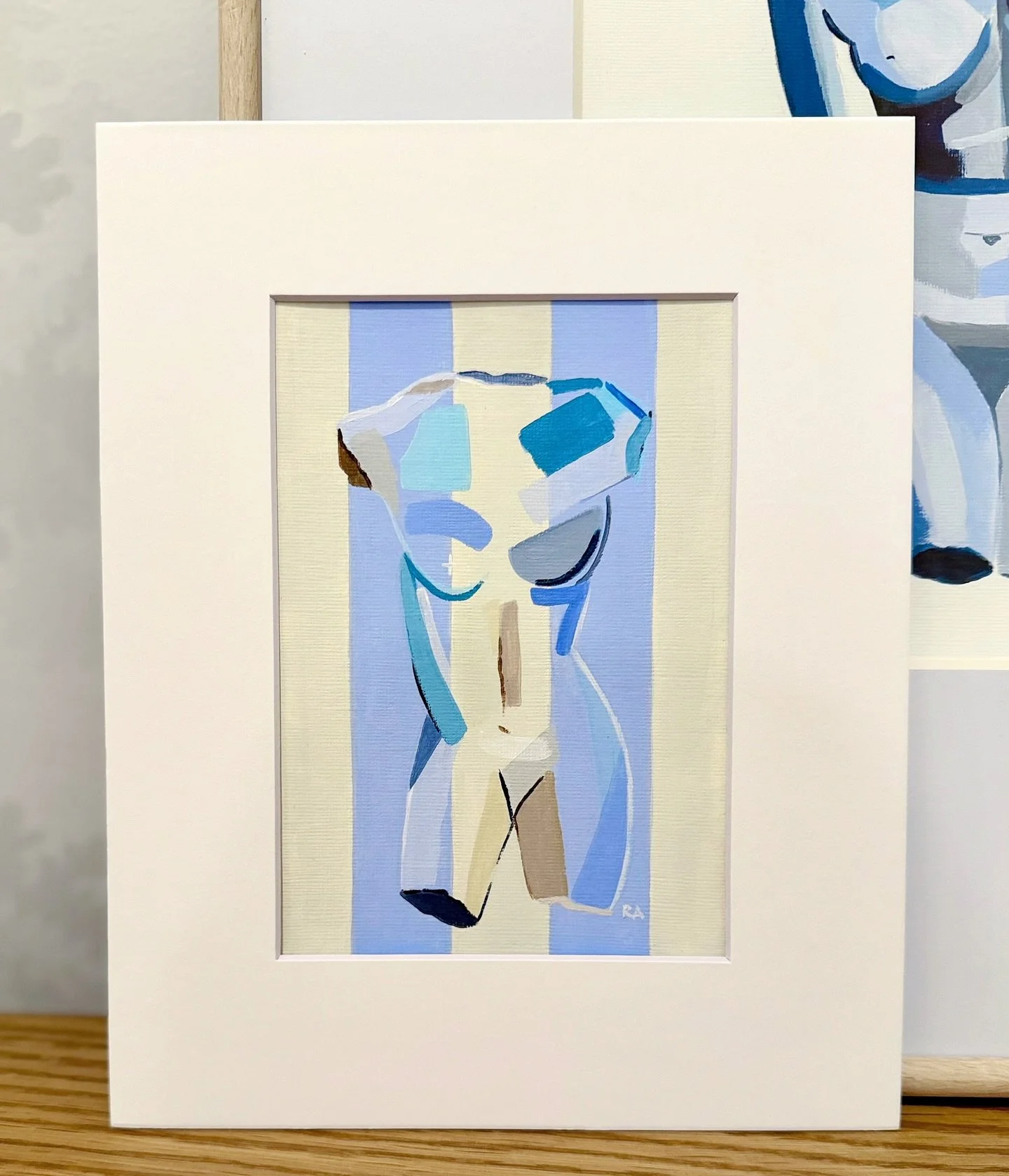 Sunday blues&hellip;and warm whites, soft taupes and inky indigos. 

Blue makes an appearance in almost every room in my house. Serene and surprising all at once. 

Striped torsos available in the shop 🩵📘🪥🧊🌊🥏💙