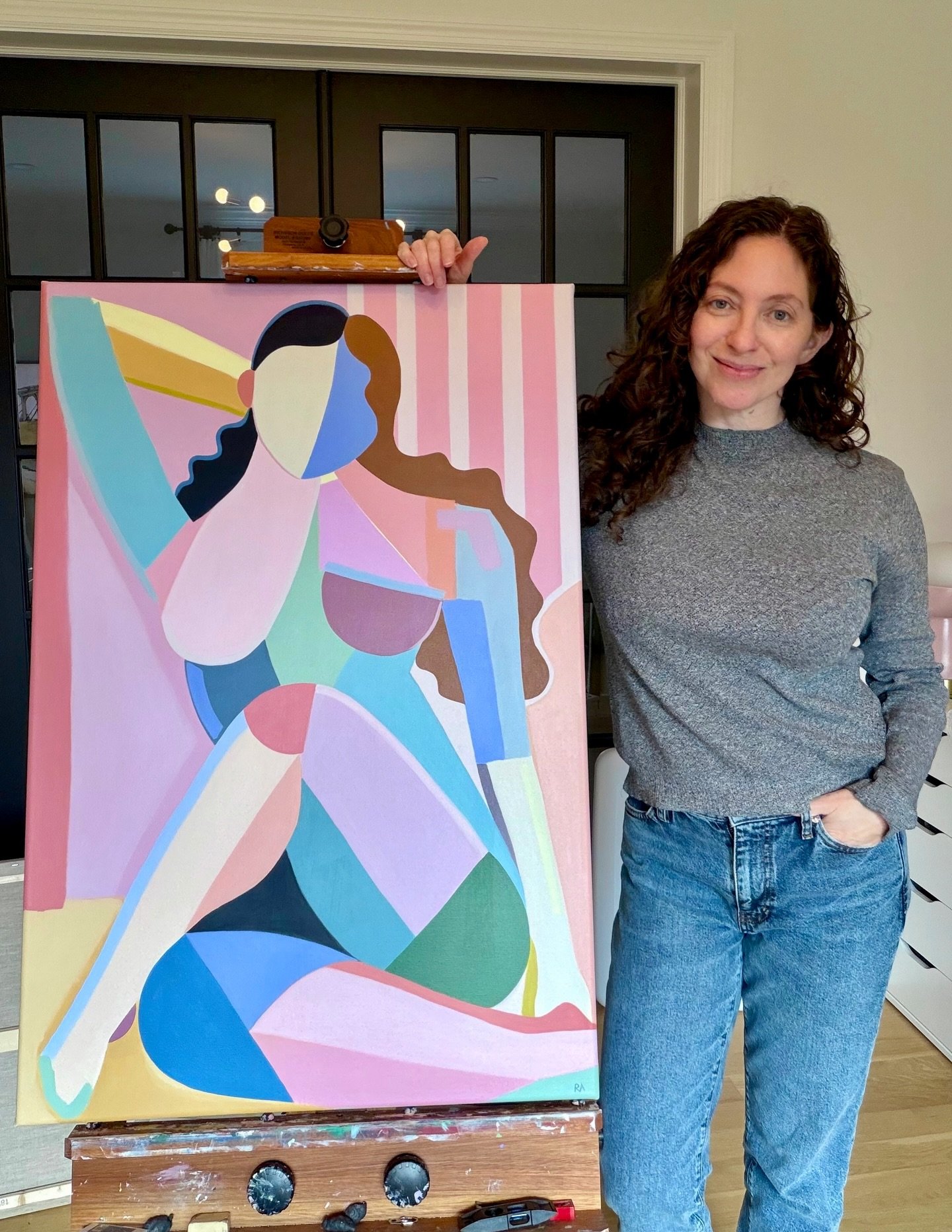 A (sunny) moment in the studio for my last commission of 2025 and an incredible year in art. Thank you for showing up and supporting me in so many meaningful ways. Happy new year! 💫