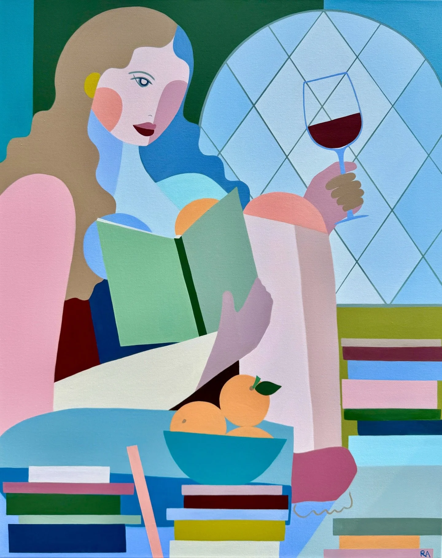 A closer look at my commission for @shelfie.queen gorgeous library and a little BTS. 

Back in the day I worked as a book reviews editor for a women&rsquo;s mag, so this commission felt so apropos. I had a teeny shelf in my cubicle to store galley co