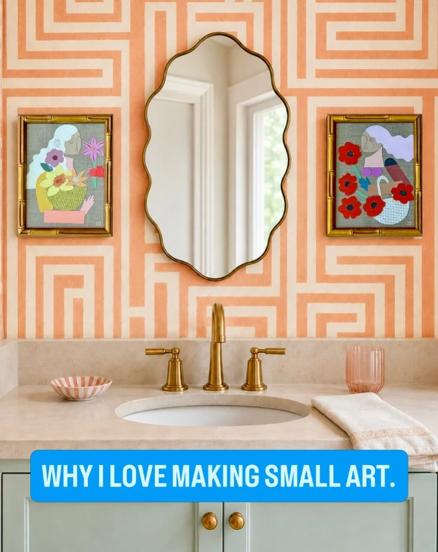 I love making small art. It&rsquo;s versatile, elevates forgotten corners and skinny walls, and looks sophisticated in a group. But my favorite thing about painting (and looking at) small art is the way it invites you in, begs you to come closer,  ap