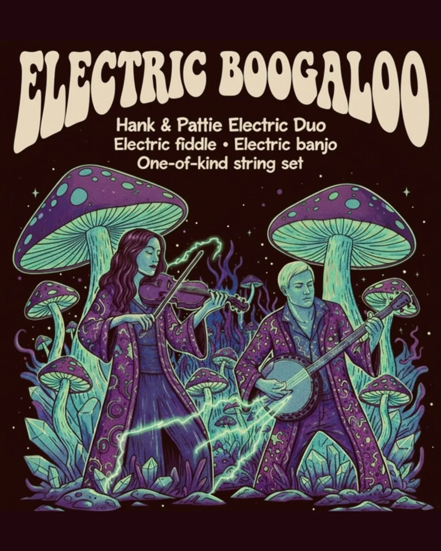 Two very different, both equally fun shows coming up this weekend! 

On Friday night, it&rsquo;s a rare #ElectricBoogaloo set at @christyseuropub in Greenville, NC! An experimental, improvisational night of electrified fiddle &amp; banjo ⚡️

Then on 