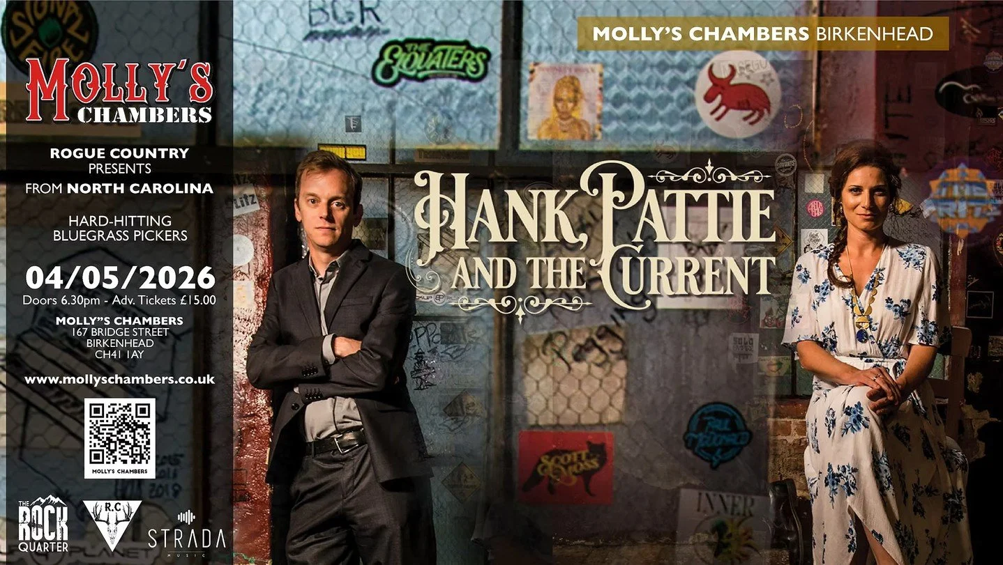 Birkenhead - we're headed your way for a show at @mollyschamberswirral on May 4! We'll be bringing music from our new album #UndertheStars plus some favorites. Ticket link in bio 🪕

#birkenhead #uktour #bluegrass #americanauk