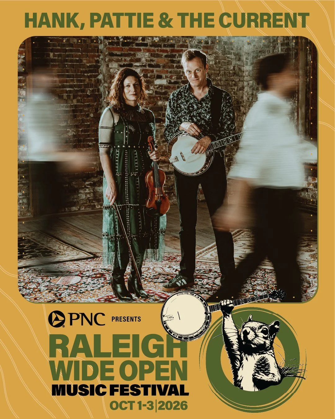 RALEIGH! Come get Wide Open with us again this fall! 🪕

Excited to be part of this FREE event! Mark your calendars. 

#hankpattieandthecurrent #raleighwideopen #raleigh #livemusic #musicfestival