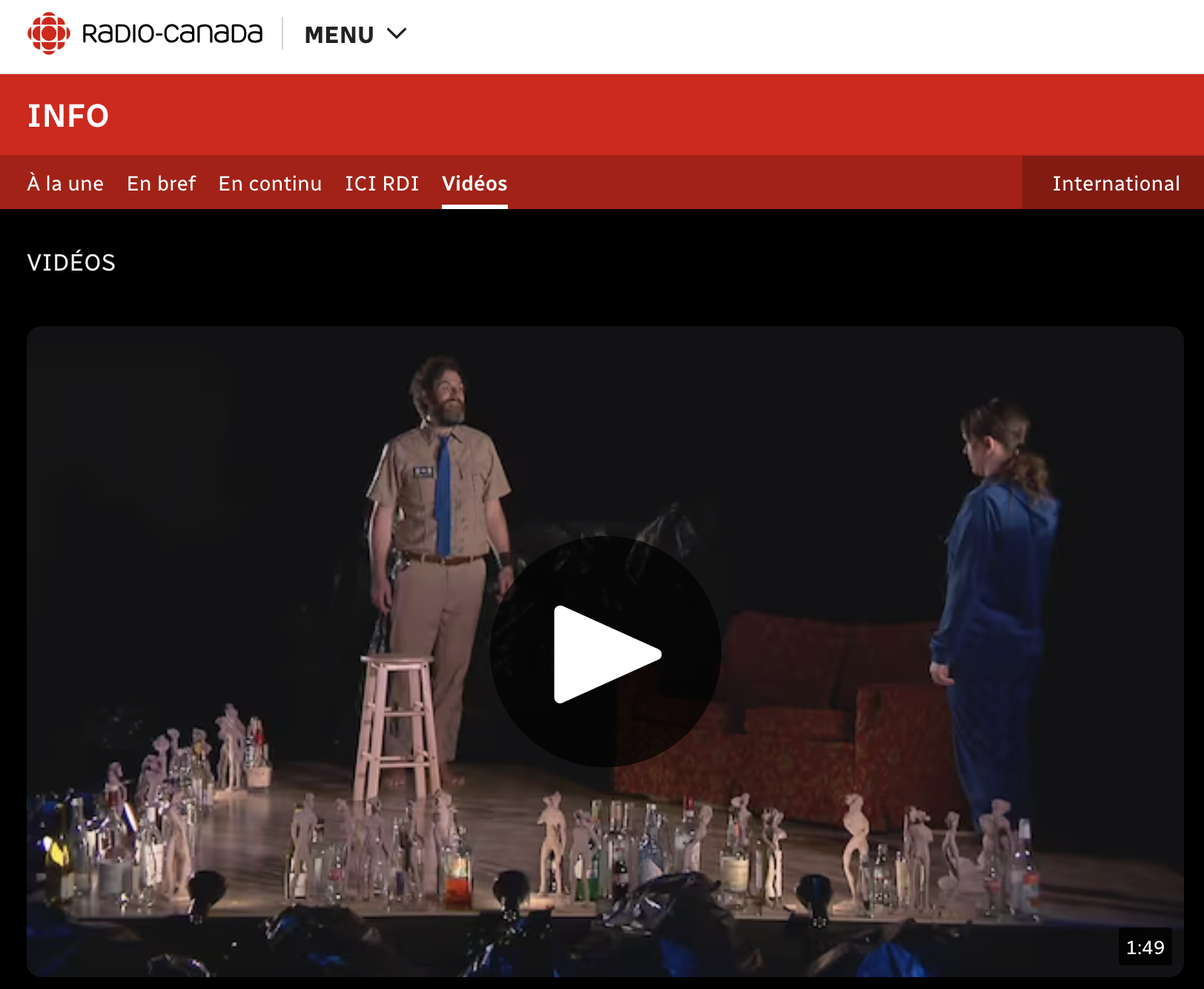 Le Théâtre Périscope présente la comédie noire Trout Stanley [ICI Québec]