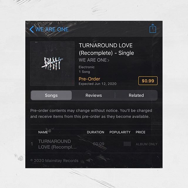 MIDNIGHT

#TURNAROUNDLOVE
#Recomplete