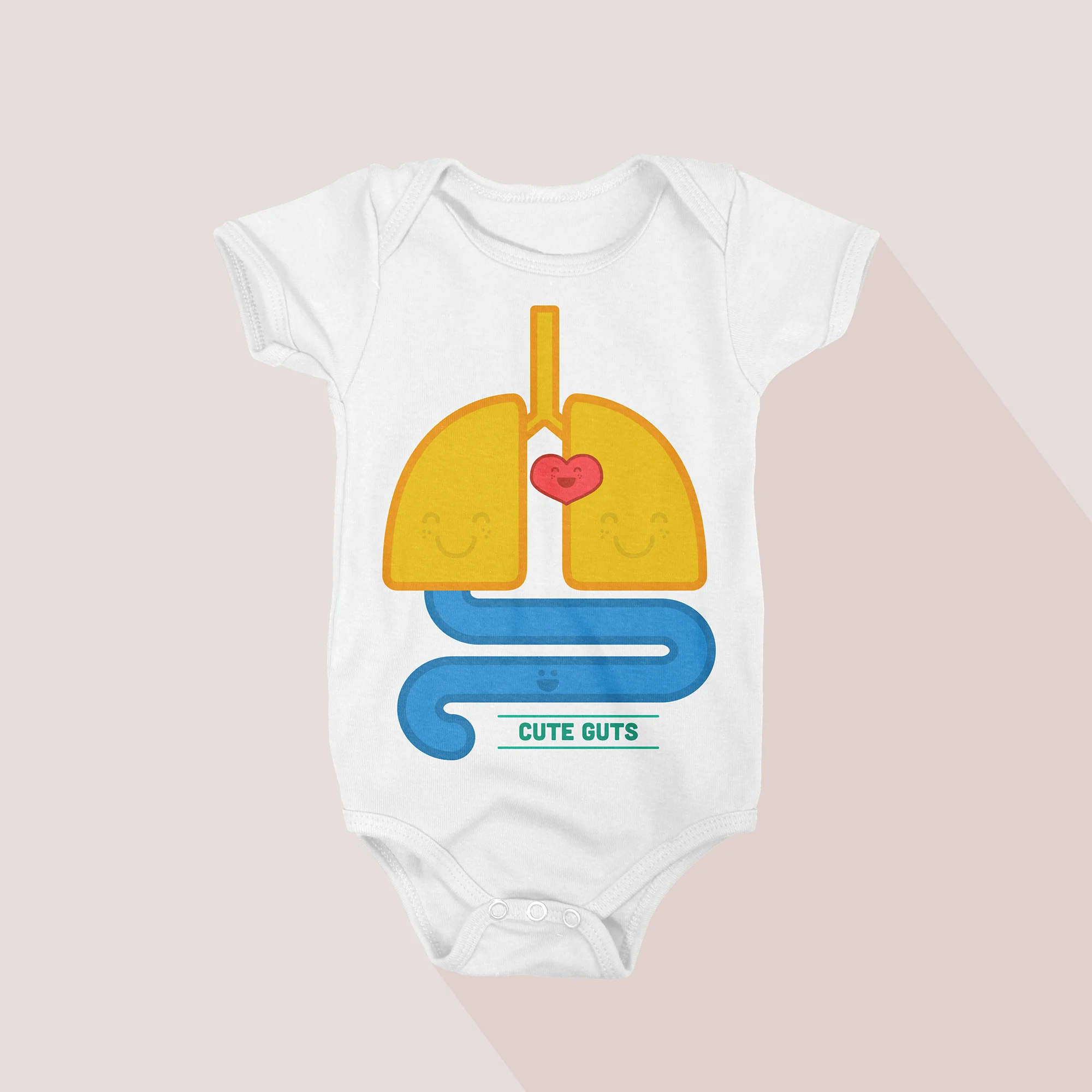 EVEN MY GUTS ARE CUTE It's simple: Babies are cute from the inside out. BUY THIS ONESIE
