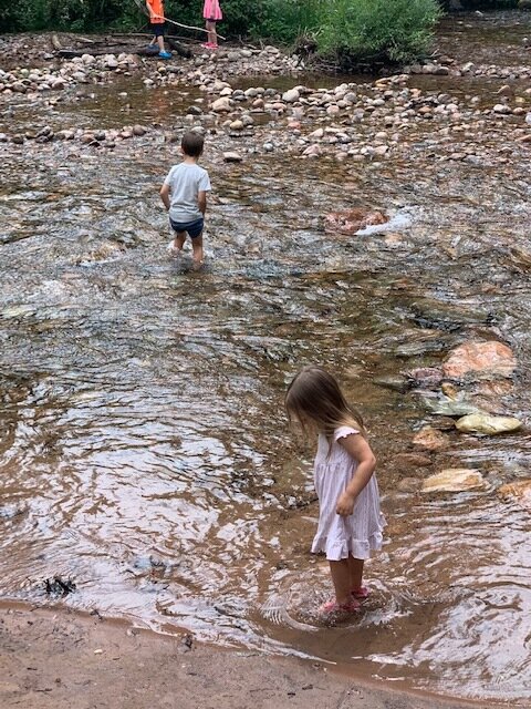 playing in Gore creek