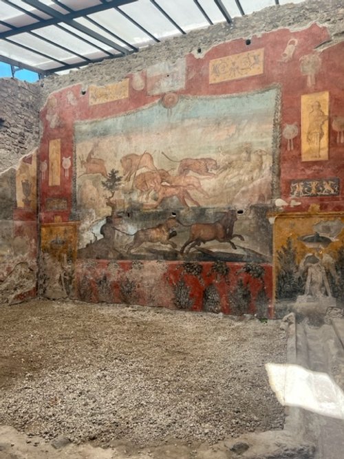 a yard fresco inside a Pompeii home