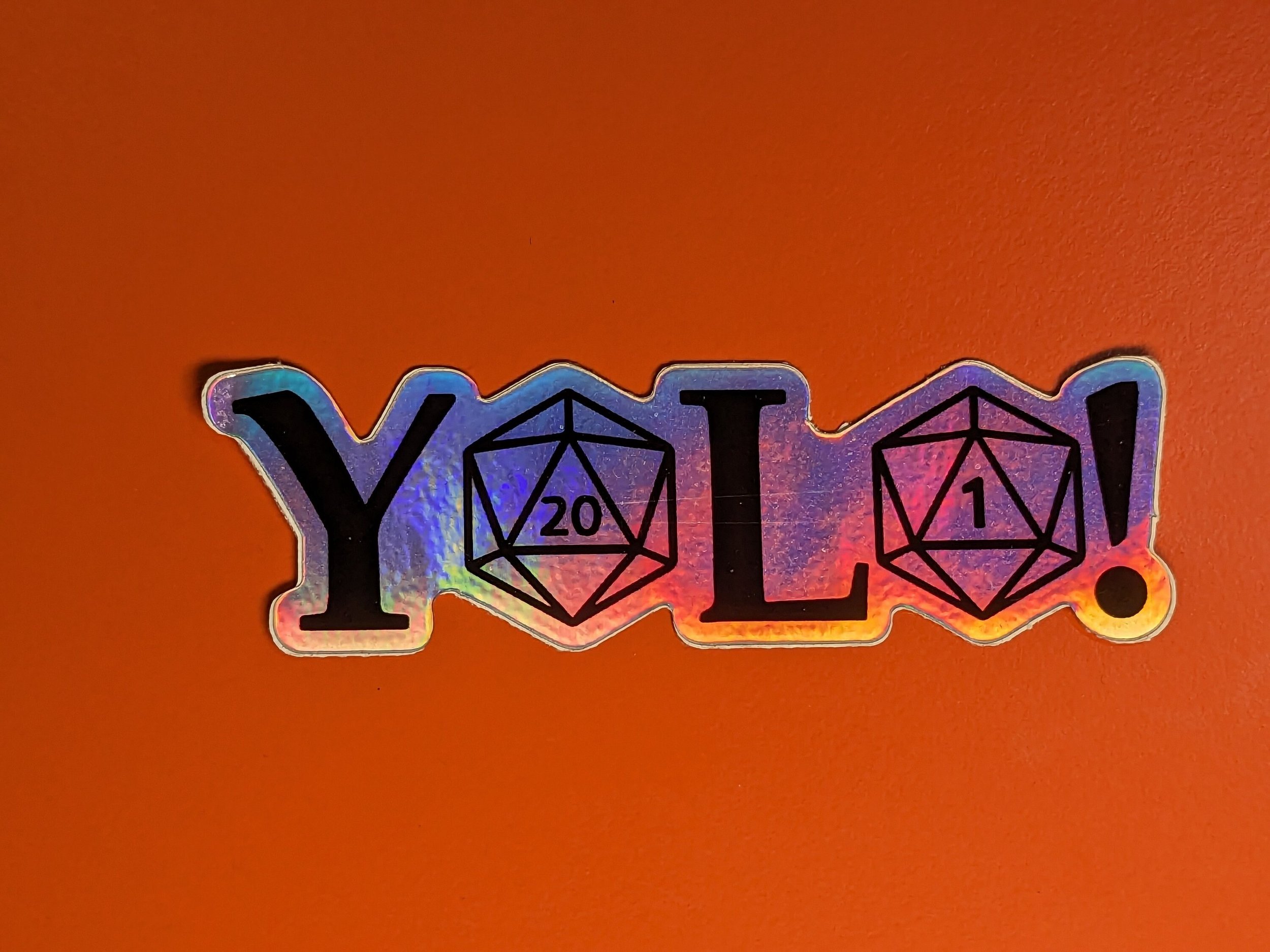 YOLO - D20 Holographic Sticker