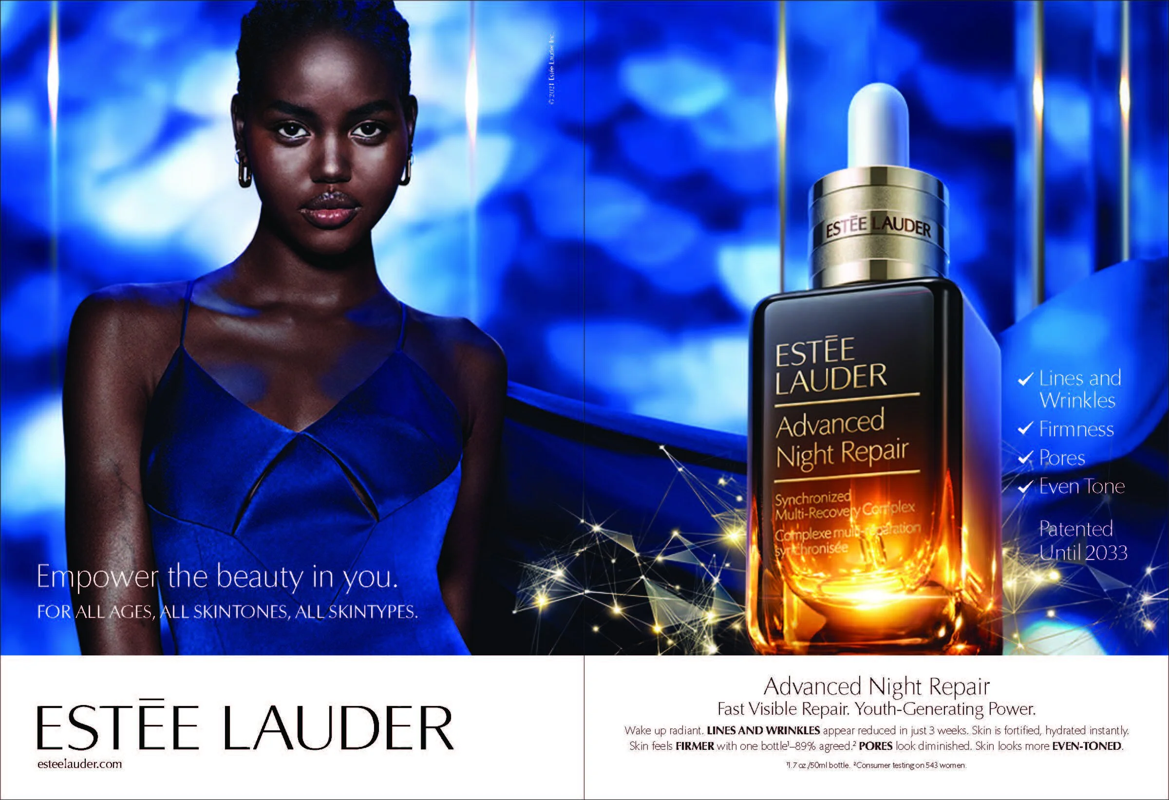 Estee Lauder Advanced Night Repair, Adut Akech