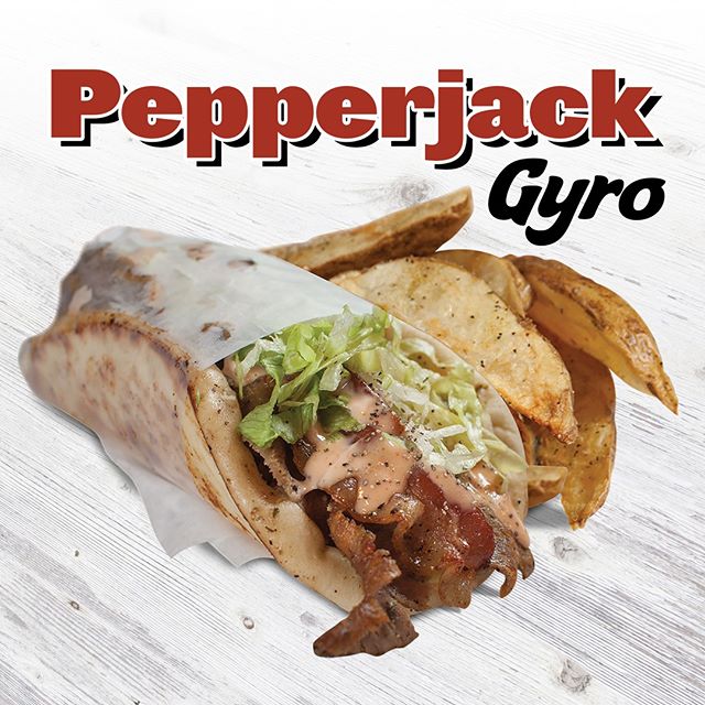 Tuesday is $6.00 Gyro Day! Join us from 11:00am-10:00pm, dine-in or carry-out, and enjoy a deal on your favorite Gyro (steak &amp; shrimp $7.5)! We're the Home of the Pepperjack!