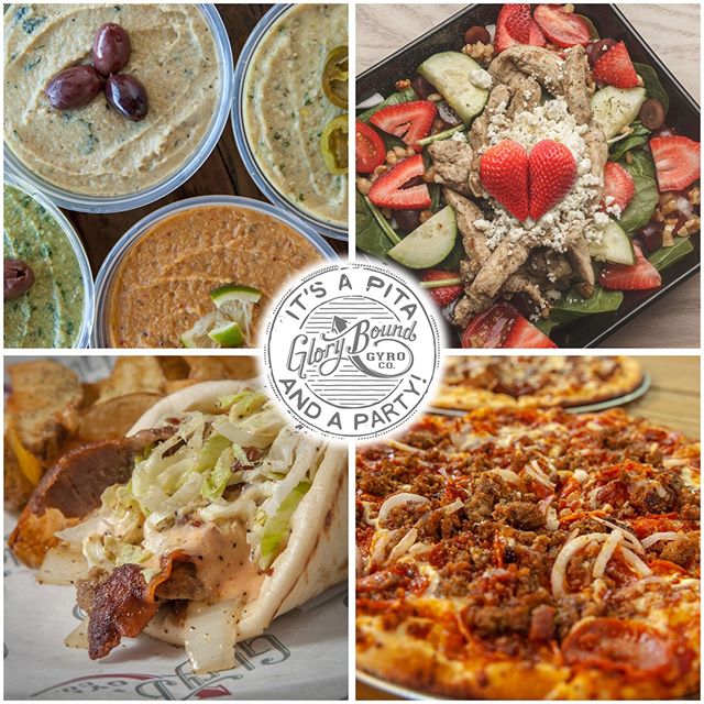 THURSDAY! $6 Gyros from 3:00-10:00pm, Happy Hour prices until 10:00pm, 1/2 off Specialty Drinks &amp; Beer, and we're open late! #Hummus #Salads #Gyros #Pizzas #ColdBeer