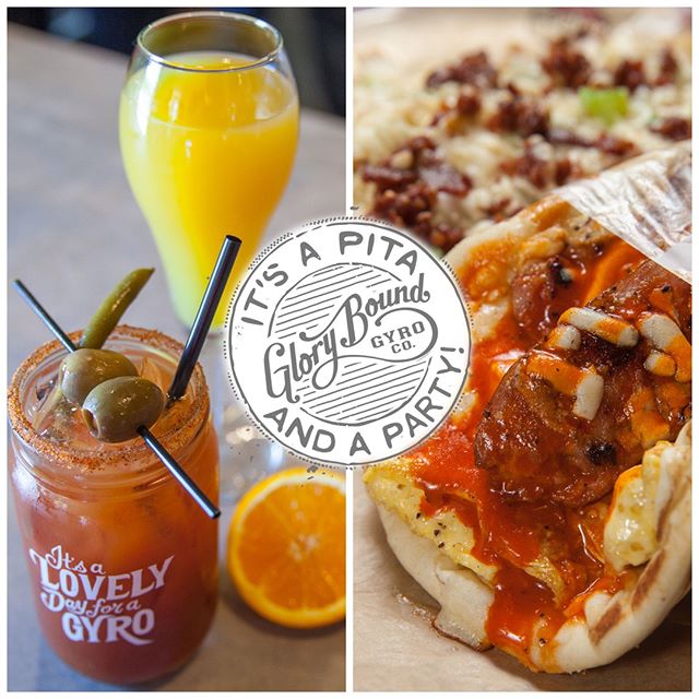 Join us for Brunch every Saturday &amp; Sunday from 10am-2pm for specials on Breakfast Gyros, Mimosas, and Spicy Bloody Marys! #Brunch #GloryBound