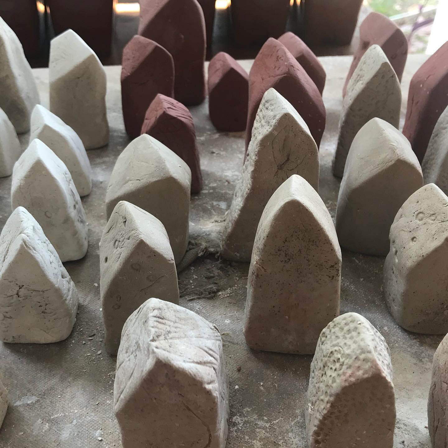 Clay houses for the show...