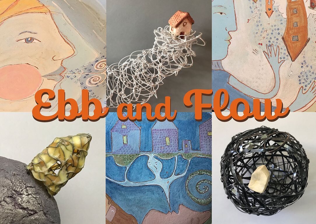 Ebb and Flow Show opening September 5, 2020 at Studio C, in Claremont CA.  Ceramic works by  Gina Lawson Egan  #ginalawsonegan  #studioCclaremont And wire sculpture by me