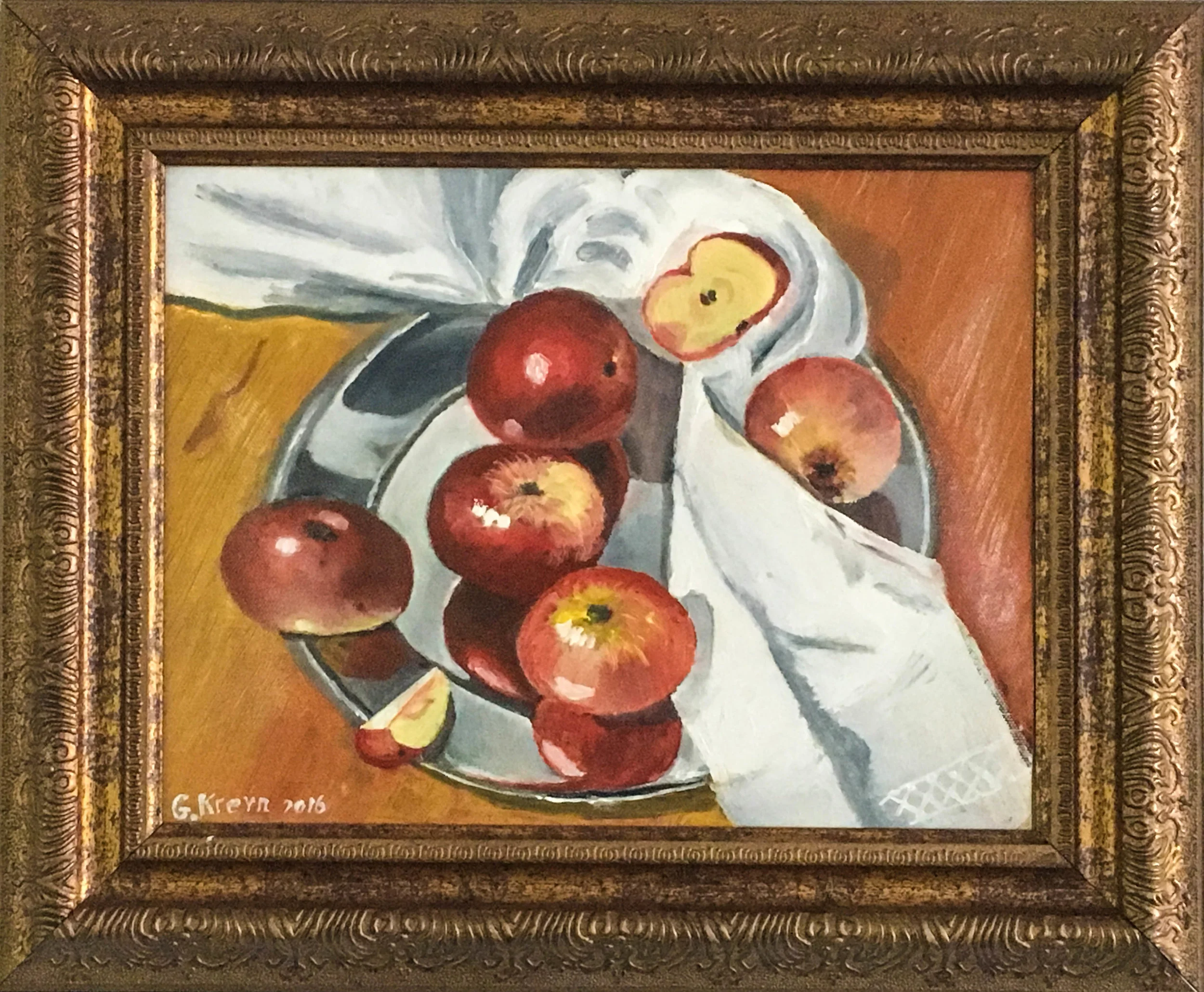 Apples on Silver Platter