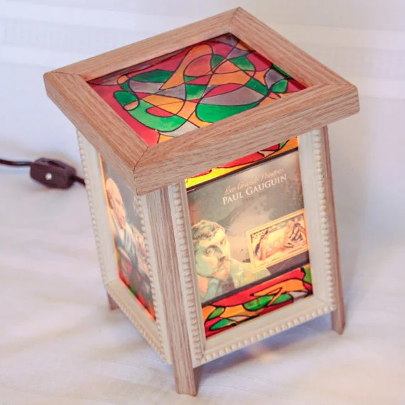 Painters, Postage Stamp and Stained Glass Lamp