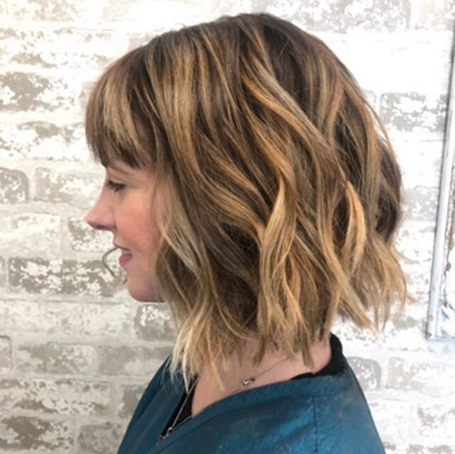 Transformation Tuesday! Moving into a more modern look with a blunt baseline and a multi tonal balayage!  Color and style by @christina_marie_wanderlust cut by @kiahrain  #atlantahairstylist #atlanta #hairstyles  #balayage #hair