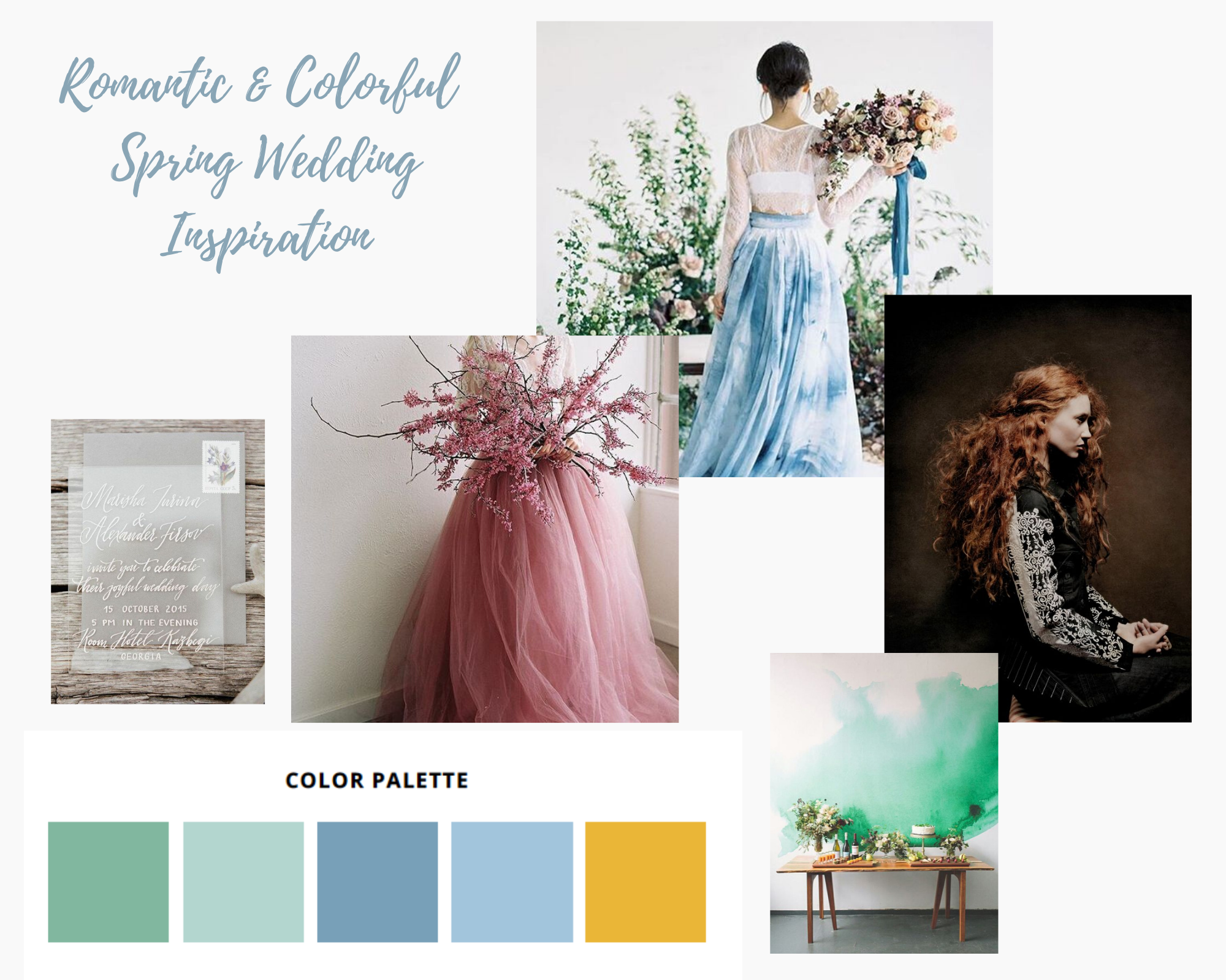We initially thought we would add pink as a highlight color with the blues and greens, but Christi at Studio C suggested switching out the pink for yellow, which was PERFECT. But I kept the pink image as we wanted to use some spring-like flowering b…