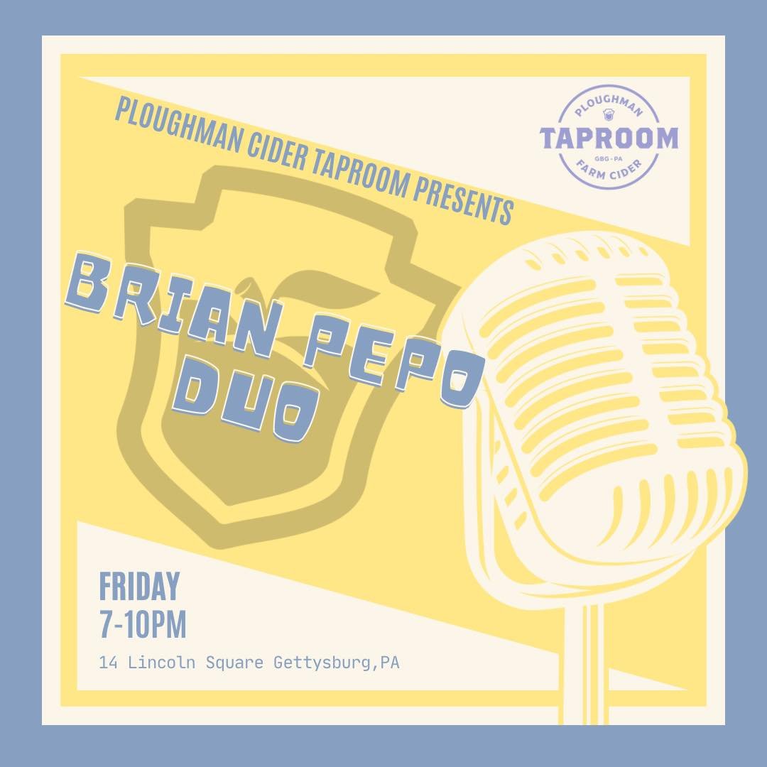 Cheers to a beautiful Friday and the start of the weekend 🍻 Join us tonight for live music at the taproom! 🎶 Brian Pepo Music will be performing as a duo and we&rsquo;re excited to see you there! Grab a cider, and enjoy some good tunes 🥳