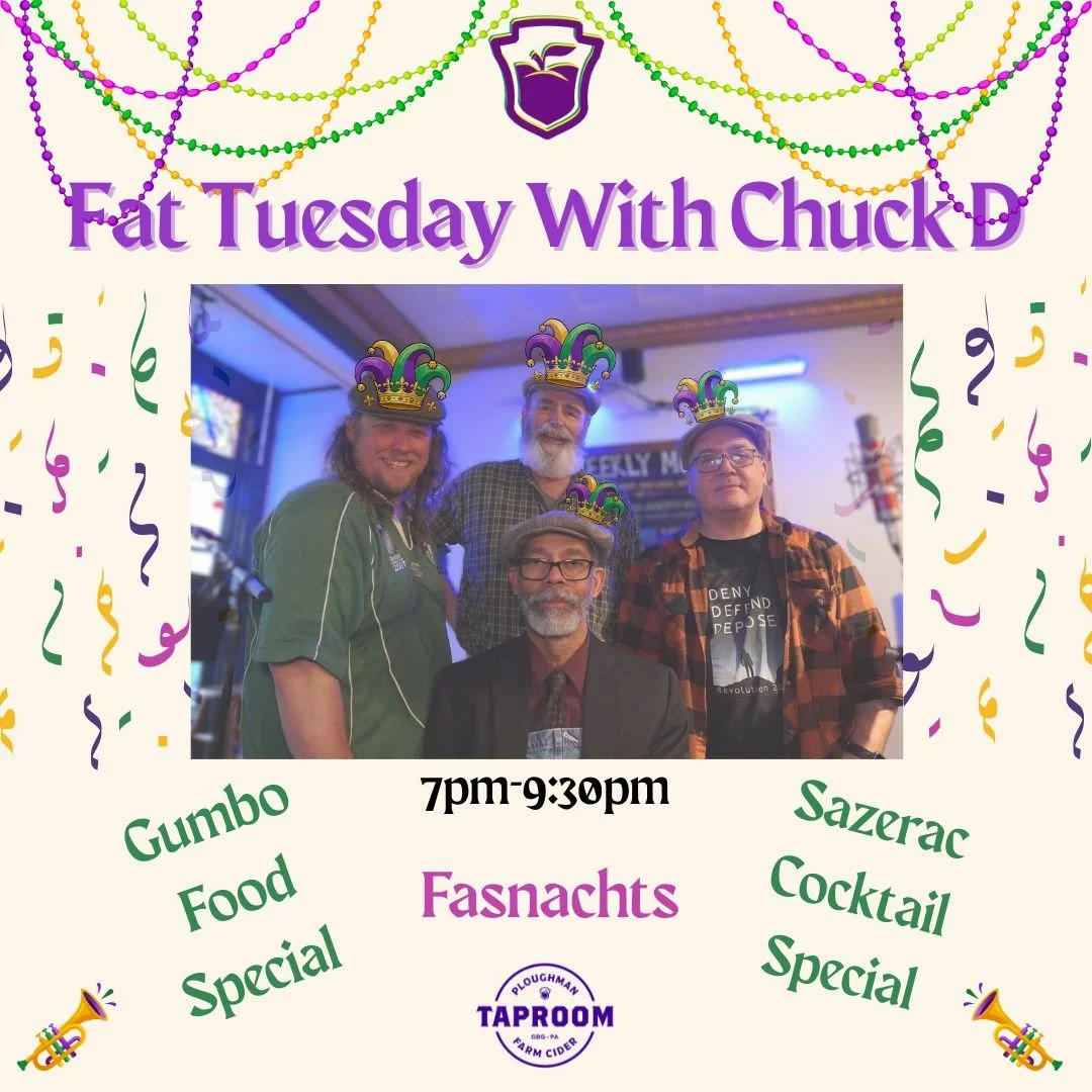 Maybe you missed them Saturday or  just didn't get enough. Either way, you're in luck! @chuckdarwinmusic is back at the taproom on Tuesday 2/17 for our annual Fat Tuesday show with a whole set of voodoo tunes. We'll have housemade gumbo on special wi