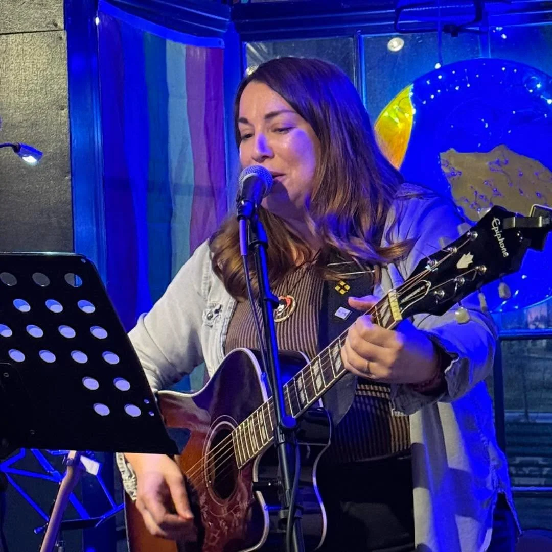 A fun and sincere community celebration of George Harrison&rsquo;s music was held last night at Ploughman CiderTaproom. Thank you to ALL who paid tribute, on either side of the stage. And if you missed it, fellow Pisces Gena Lanette Music will be per