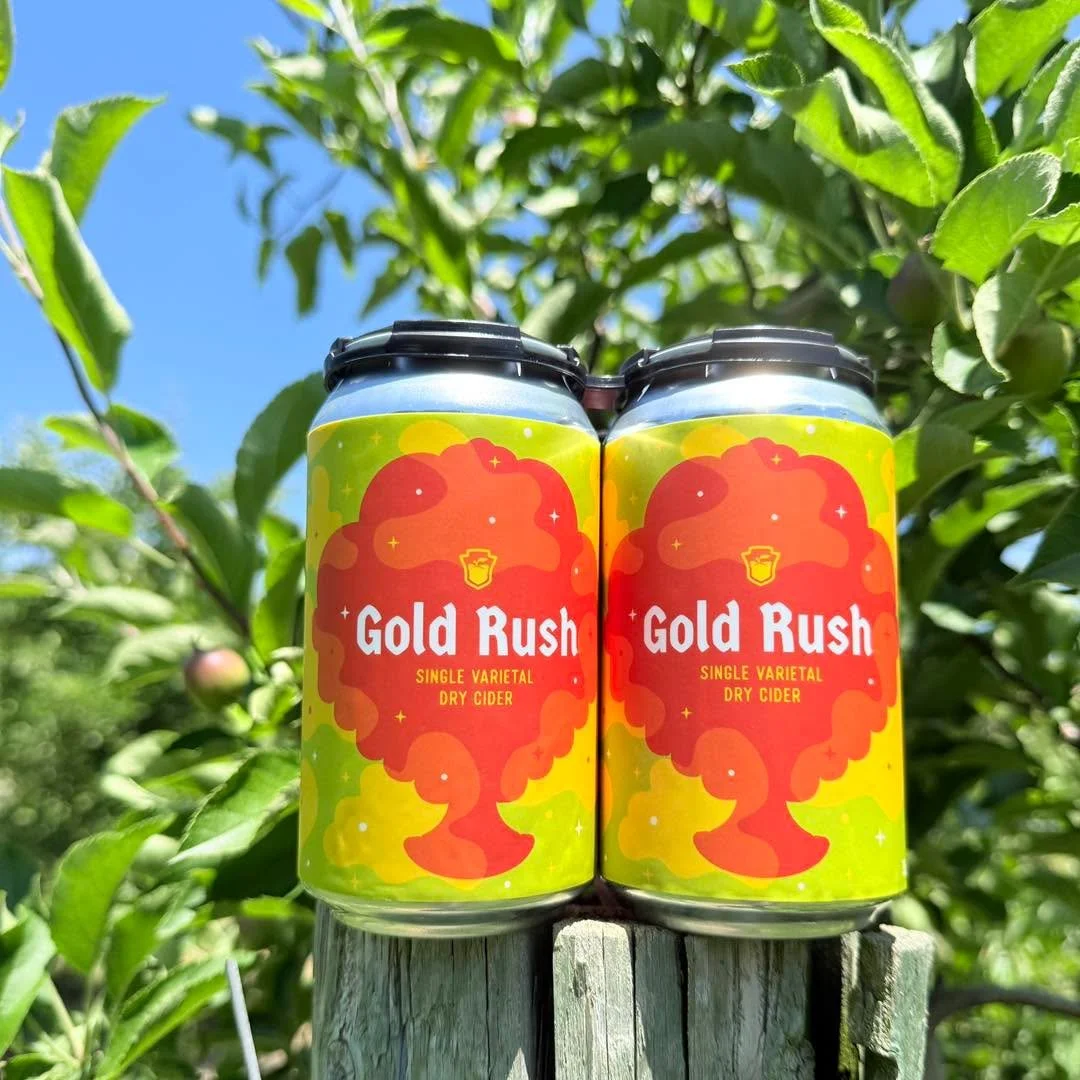 ✨NEW CIDER✨ Gold Rush SVC is here! A new single varietal cider with big, bright yellow apple aroma for summertime sipping! Released for Ploughman Dig My Earth Festival 2026 THIS weekend and sent out over hill and dale next week! Join us at our Bob Dy